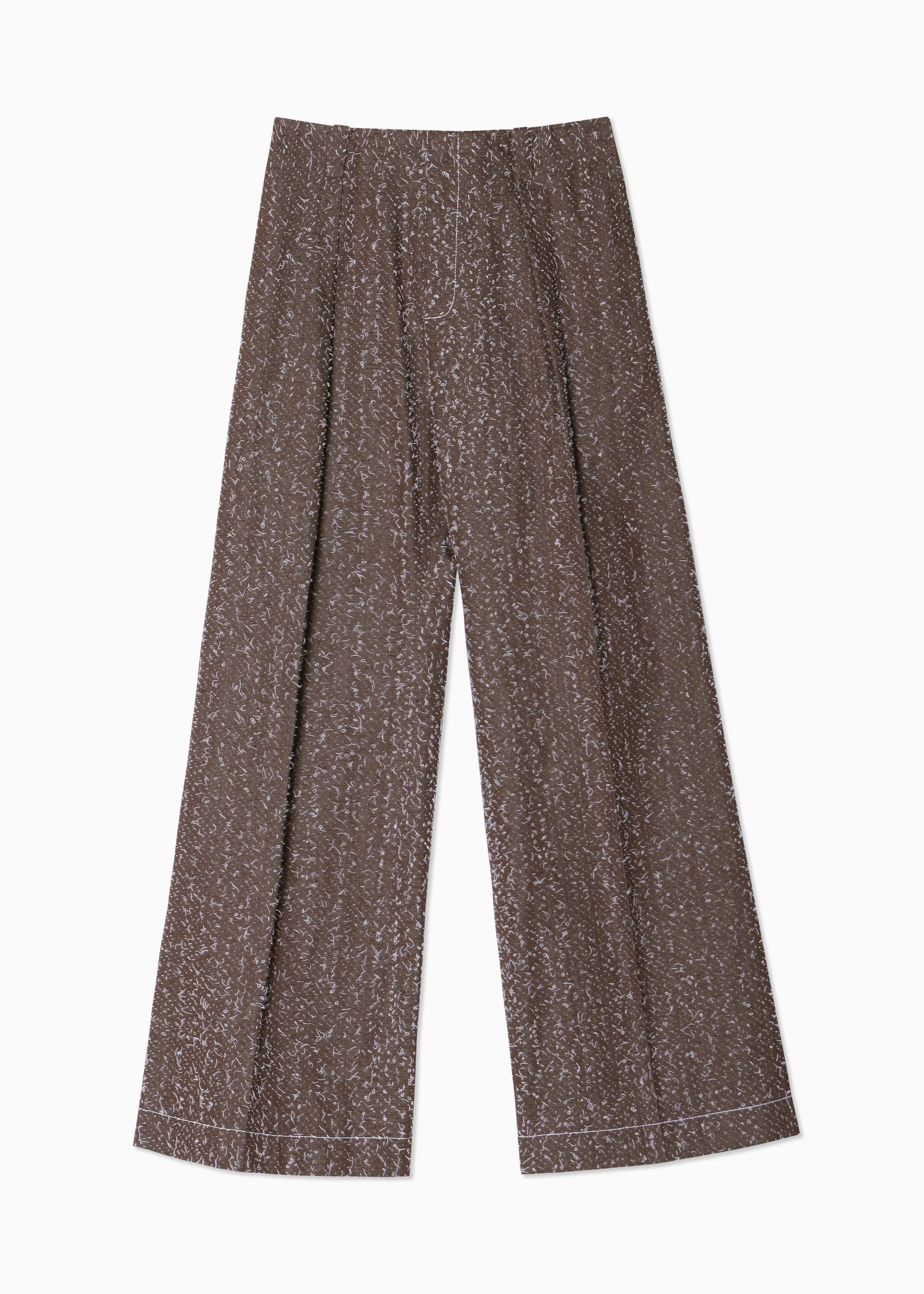 Pleated Straight Trousers