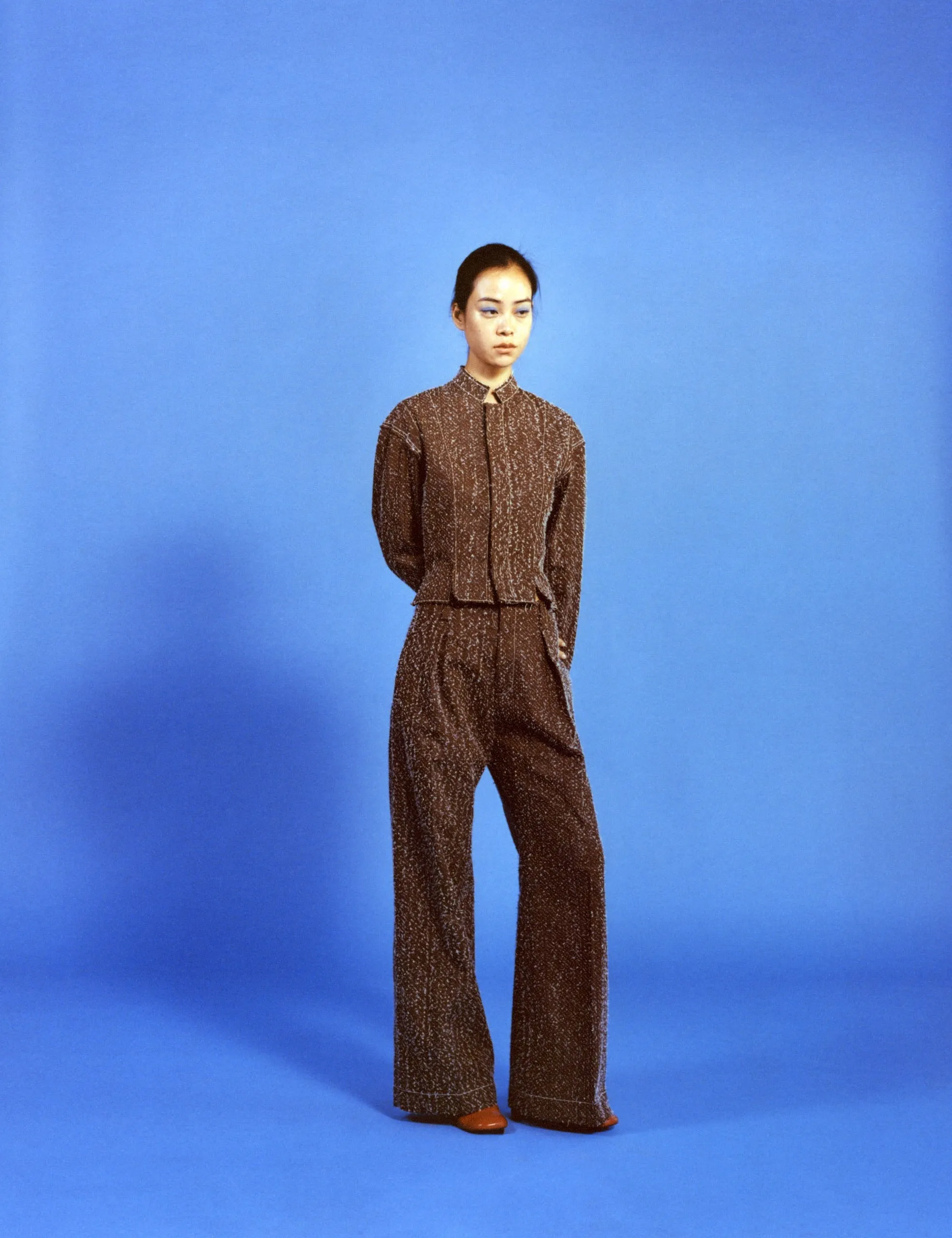 Pleated Straight Trousers