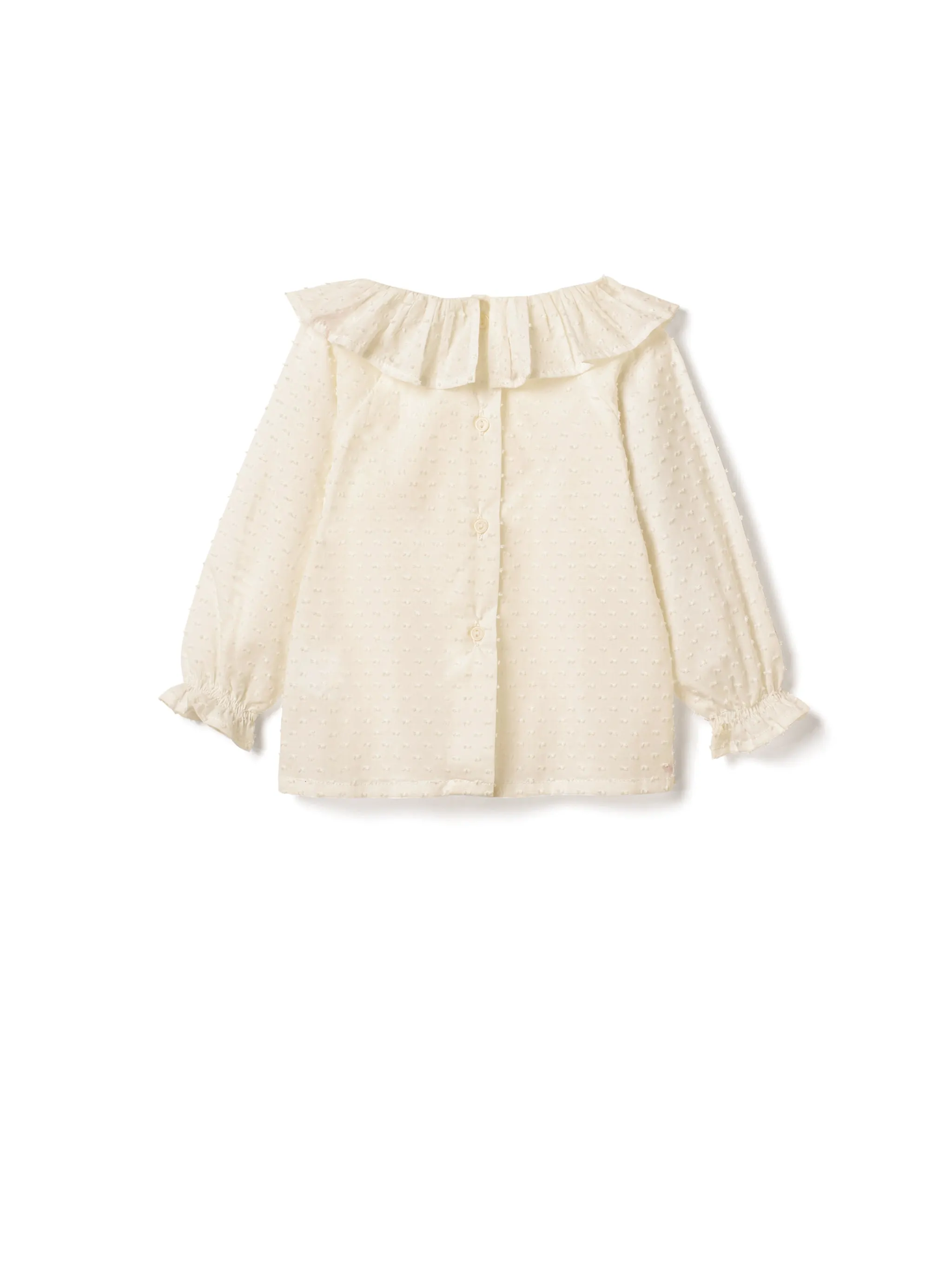 Plumeti Frill Blouse - Ecru