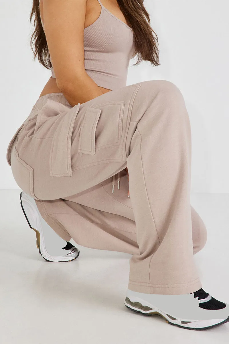 PR3326 Straight Leg Cargo Sweatpants