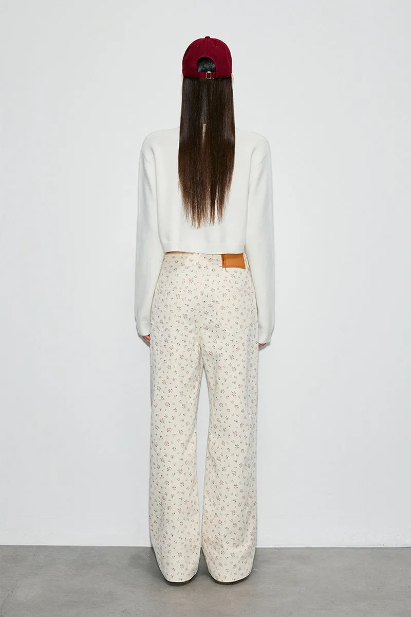 Preppy Cropped Wool Cardigan