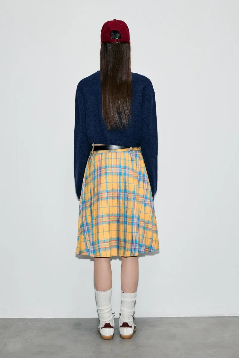 Preppy Cropped Wool Cardigan