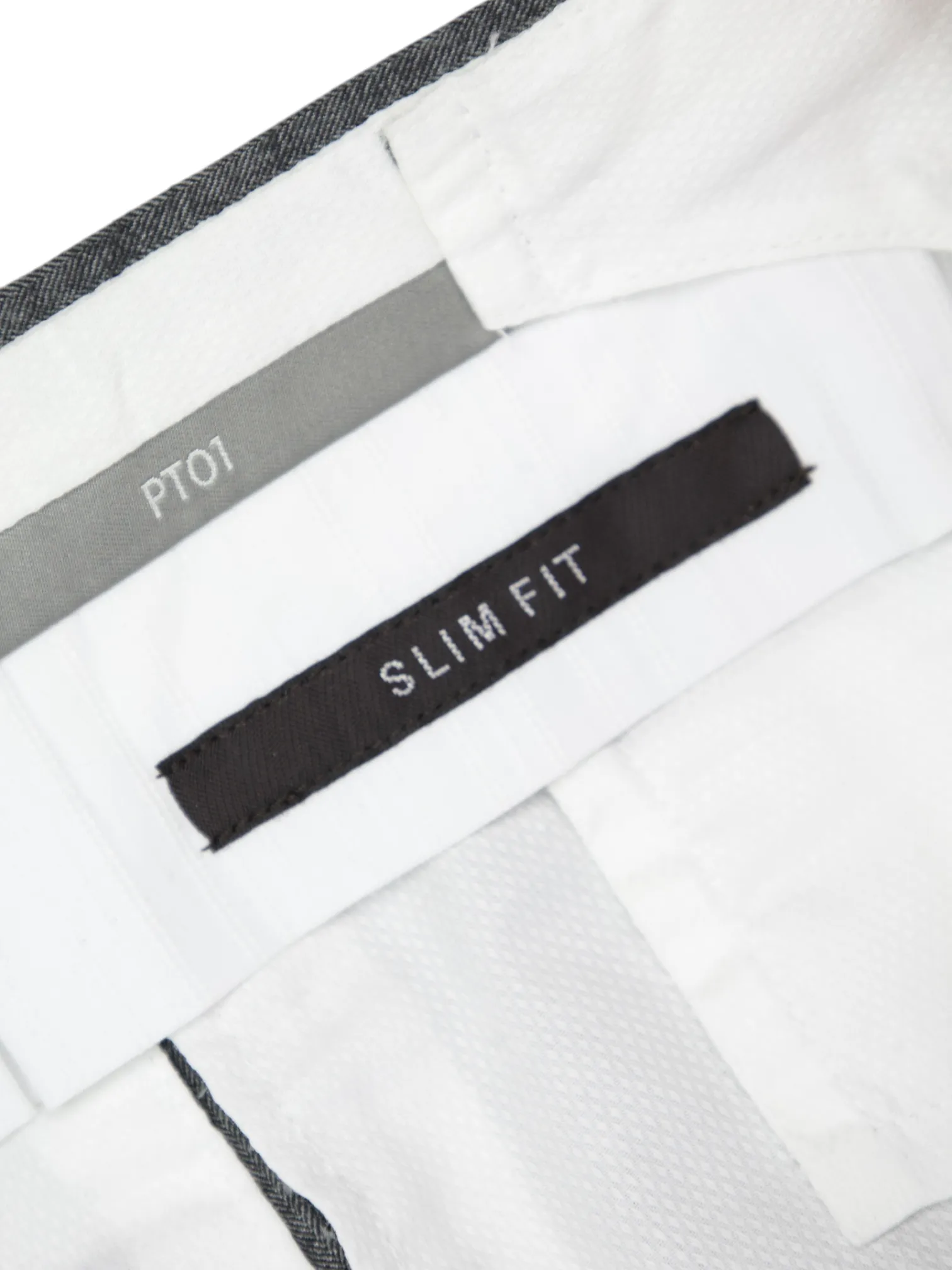 PT01 Grey Wool & Silk Herringbone Slim-Fit Trousers