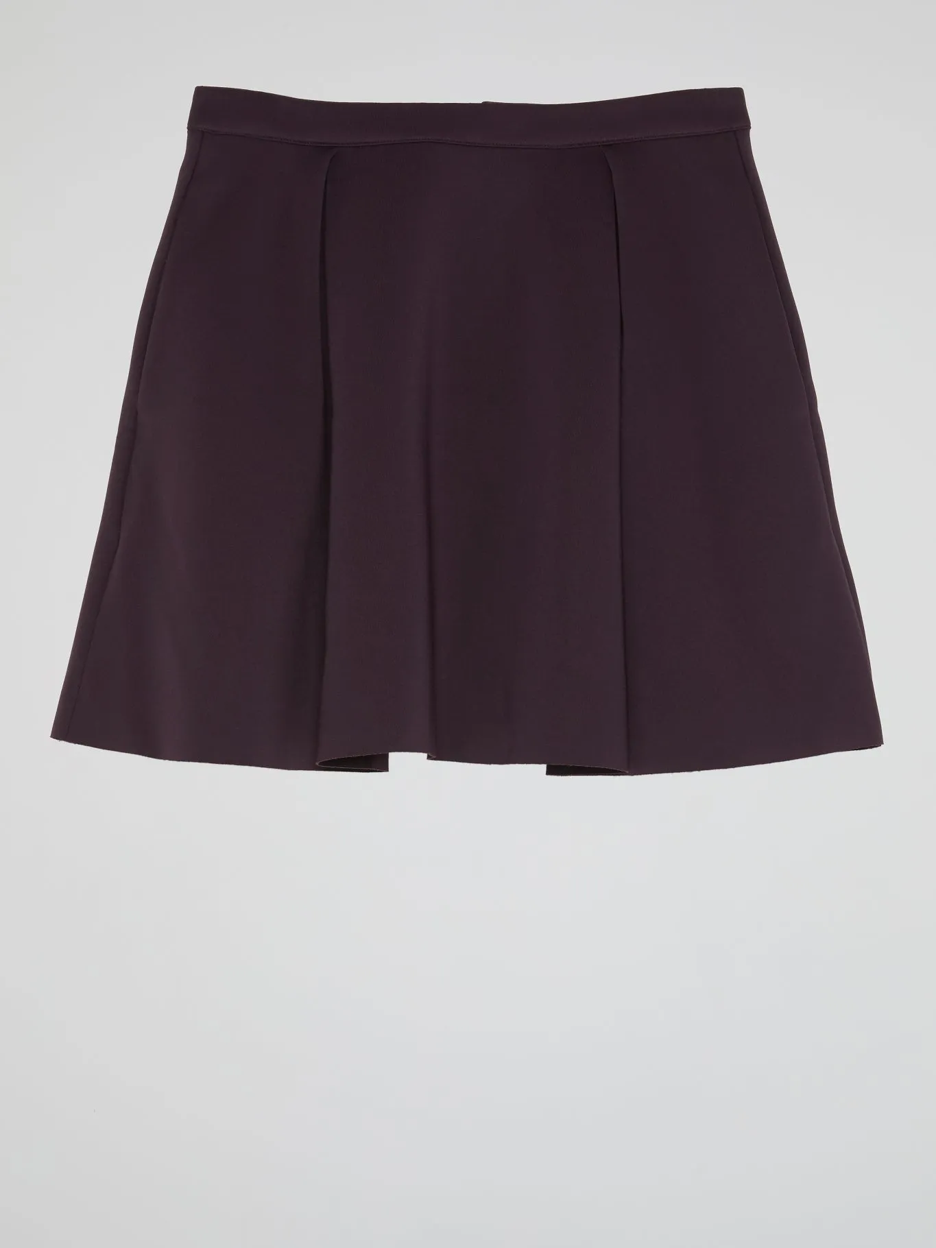 Purple Pleated Mini Skirt