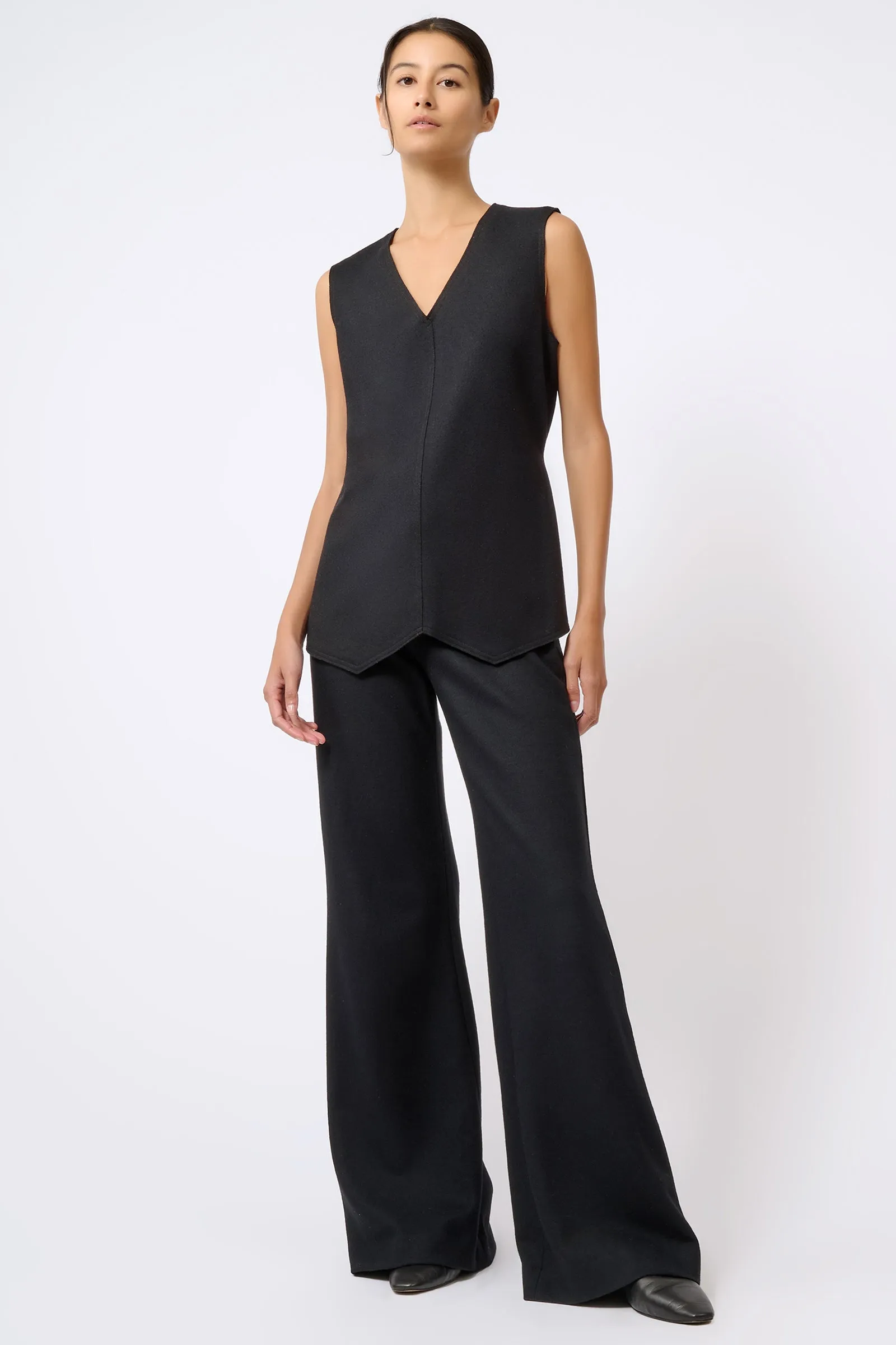 Raw Edge Vest - Black