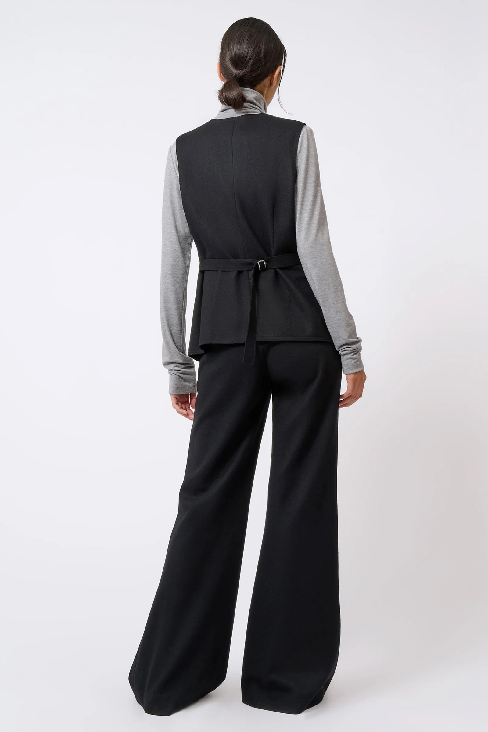Raw Edge Vest - Black