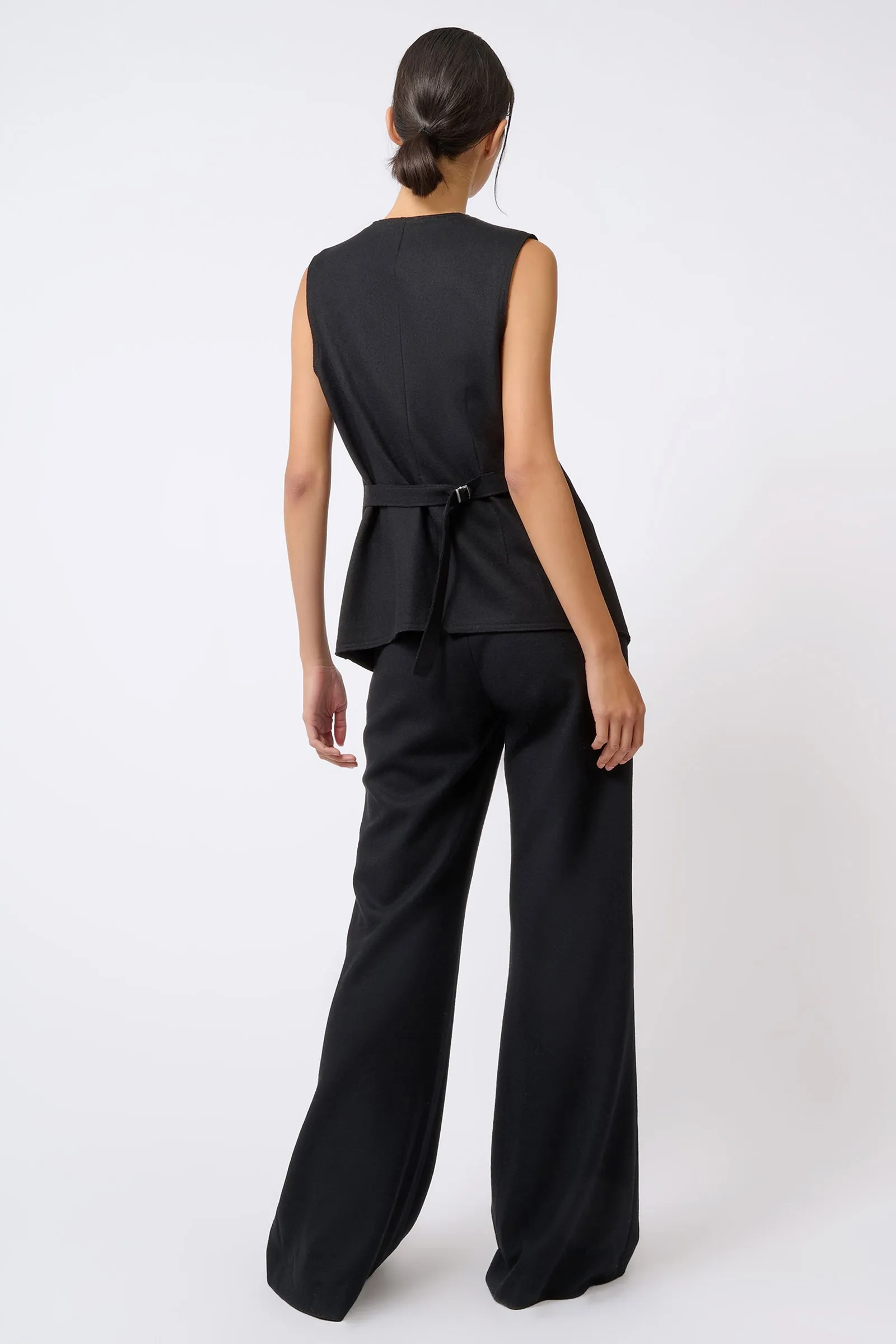 Raw Edge Vest - Black