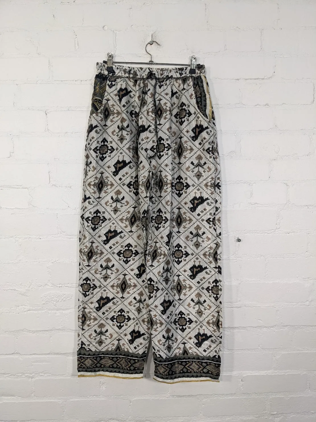 Recycled Sari Straight Trousers