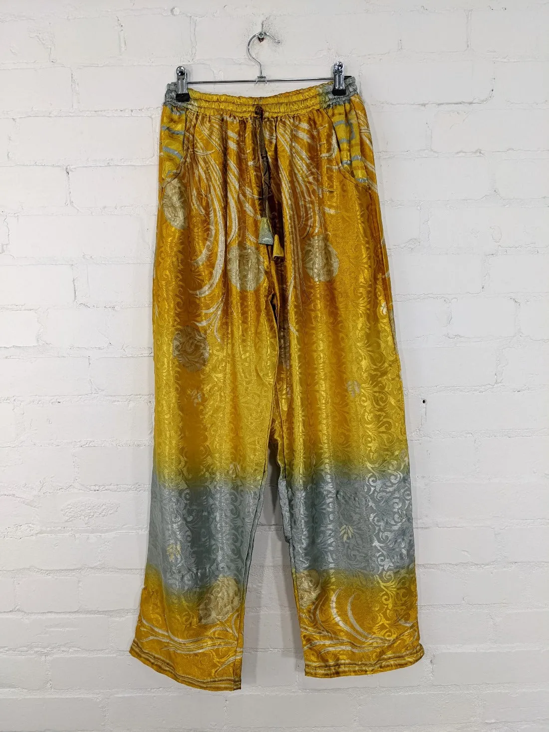 Recycled Sari Straight Trousers