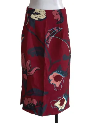Red Floral Skirt