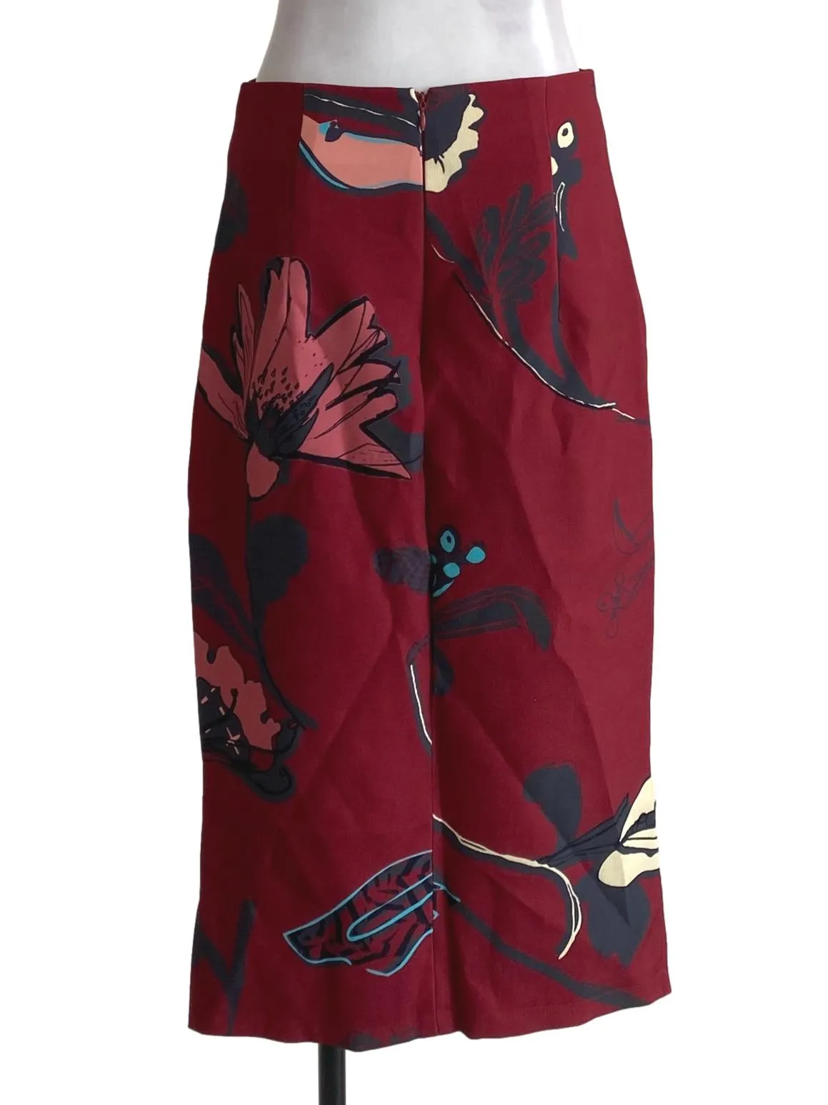 Red Floral Skirt