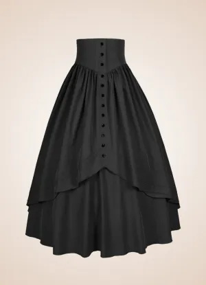 Retro High Waist Steampunk Skirt