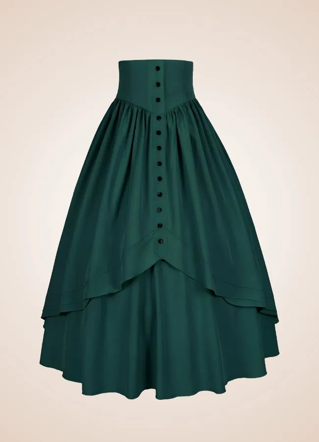 Retro High Waist Steampunk Skirt