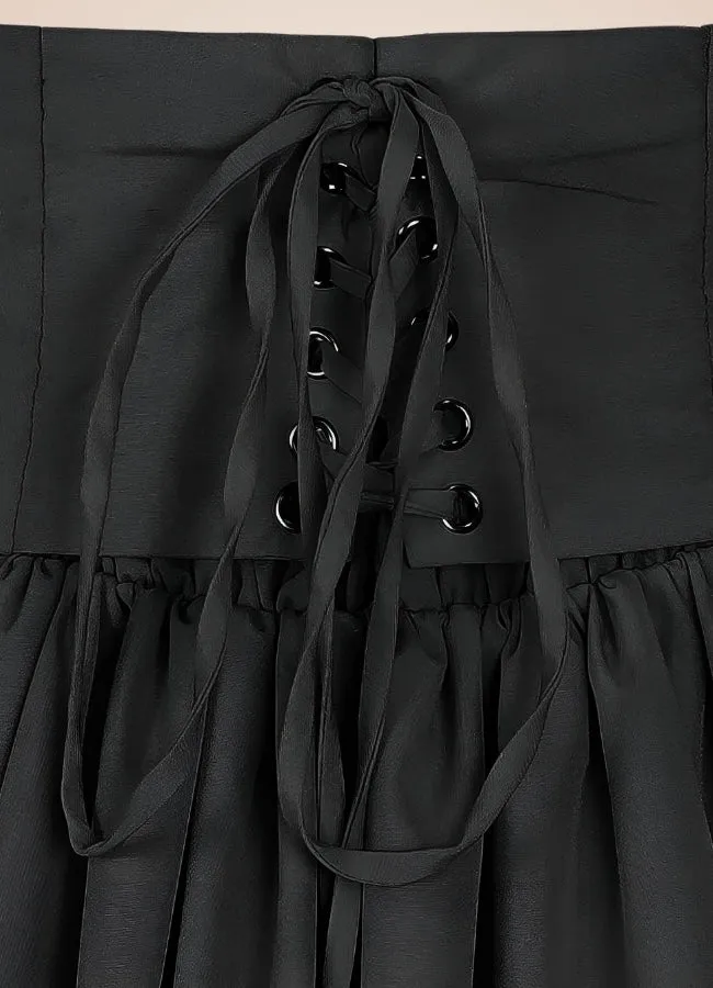 Retro High Waist Steampunk Skirt