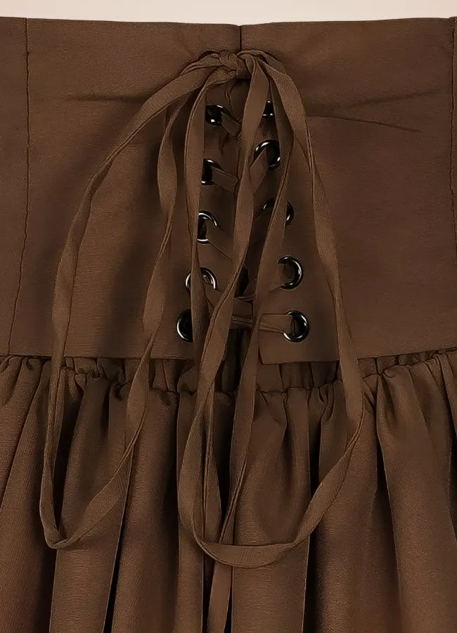 Retro High Waist Steampunk Skirt