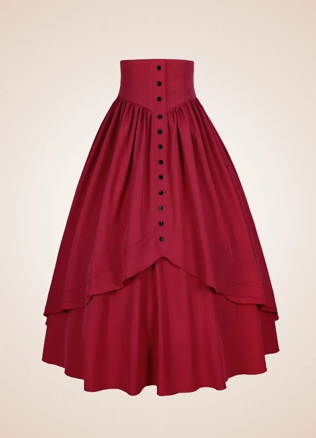 Retro High Waist Steampunk Skirt