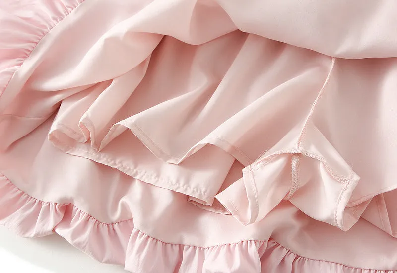 Retro Puffy Pleated Bud Casual Bubble Short Skirt