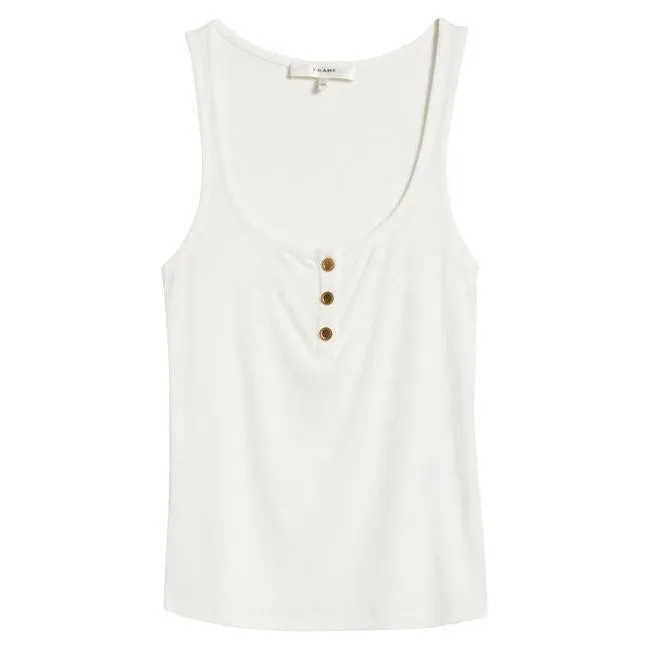 RIB SCOOP BUTTON NECK