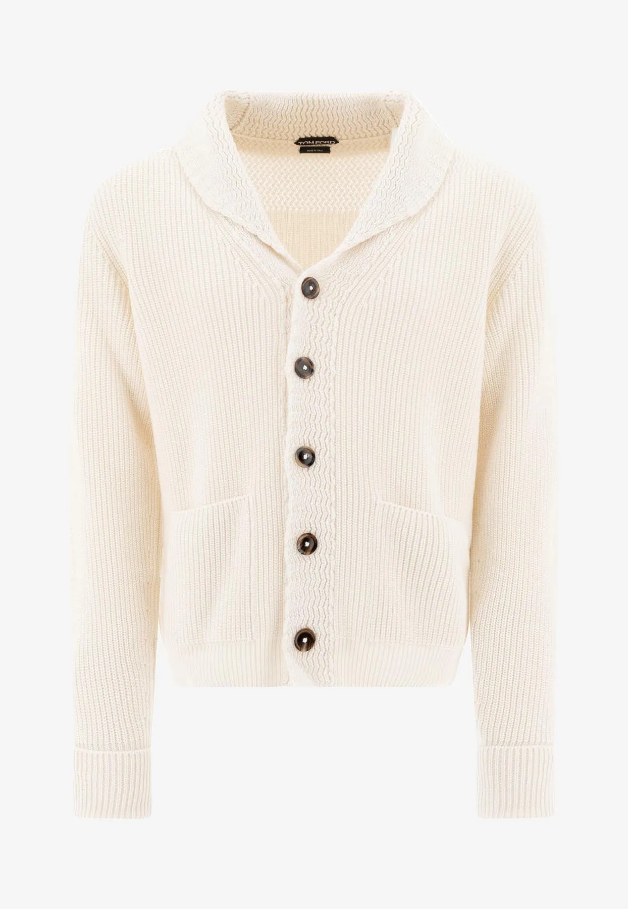 Ribbed Buttoned Cardigan