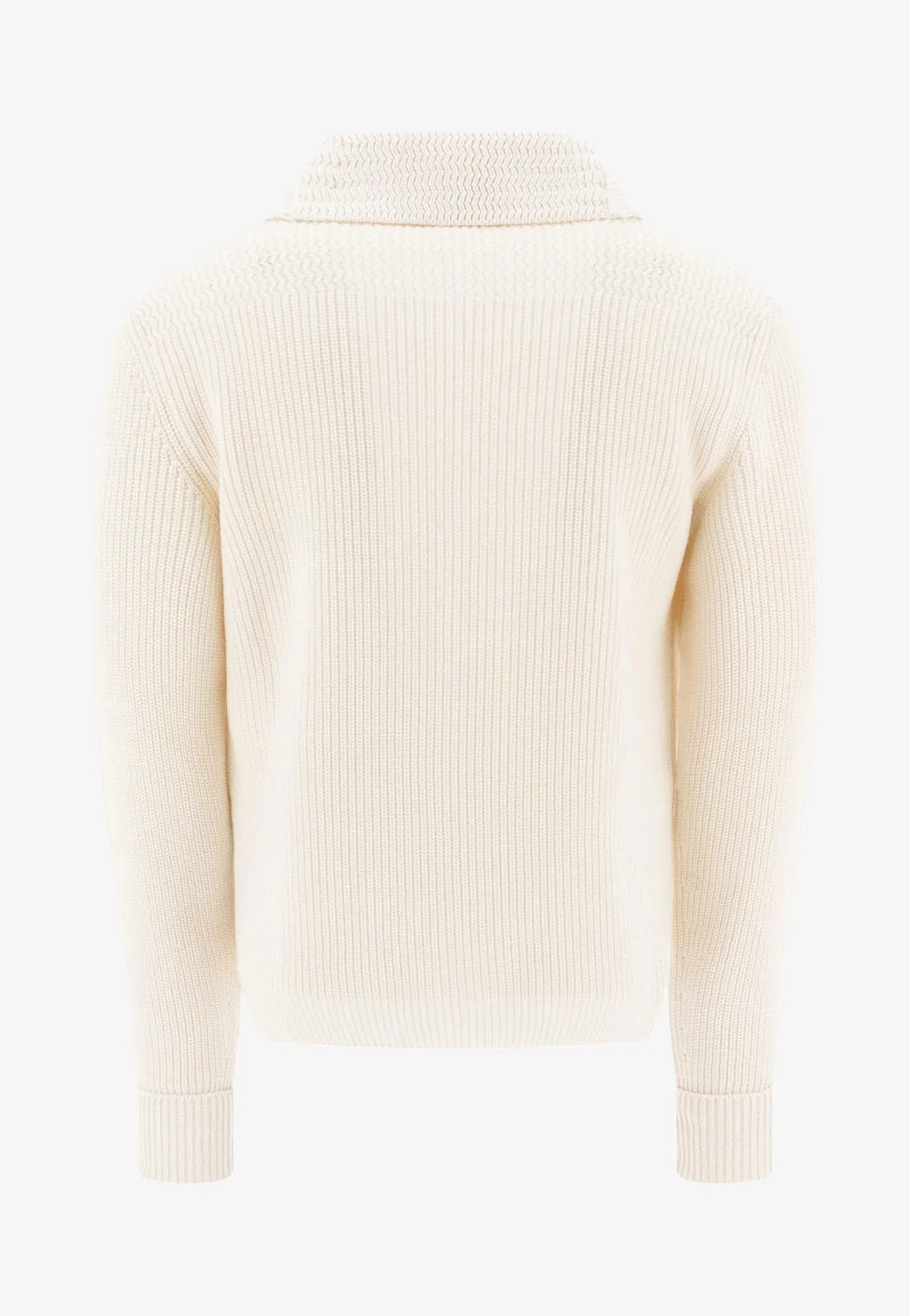 Ribbed Buttoned Cardigan