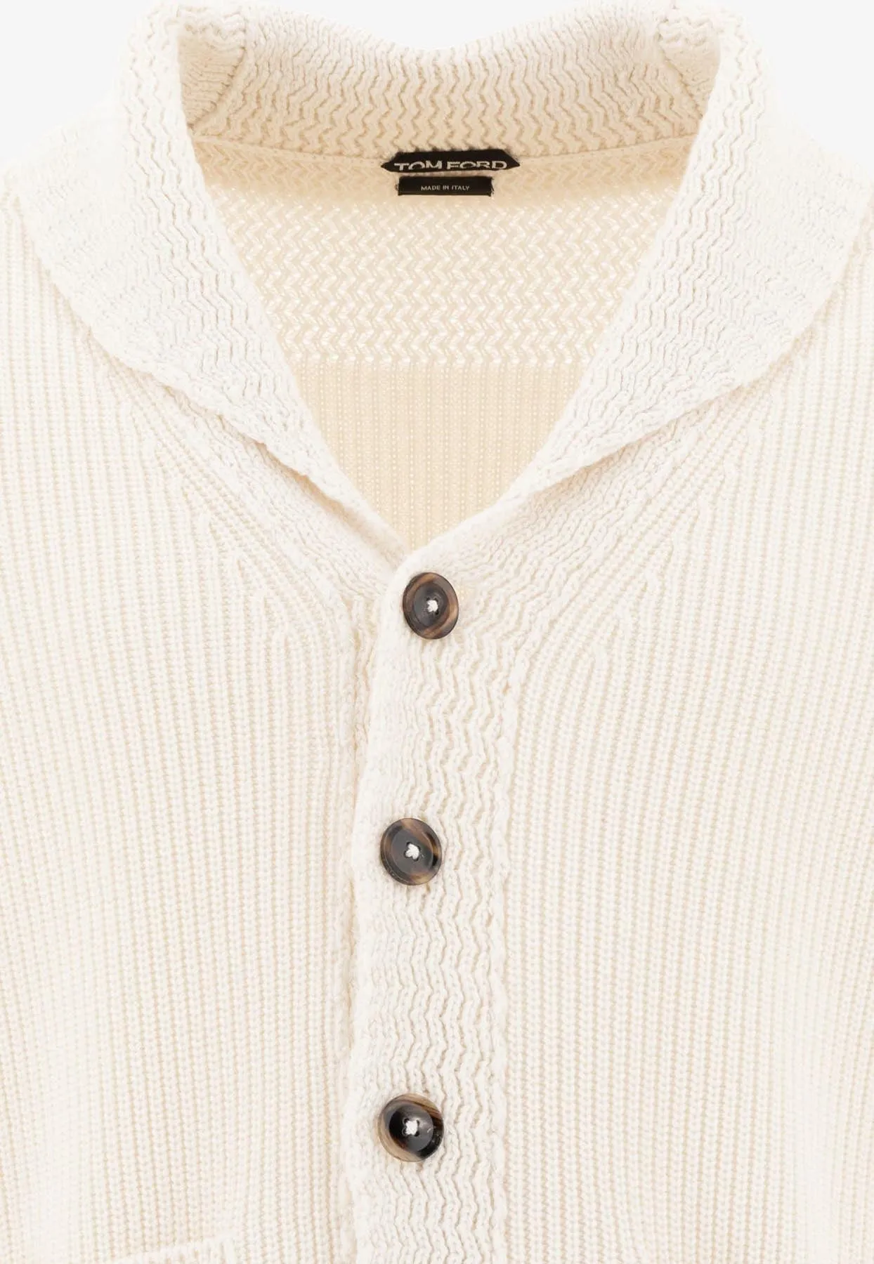 Ribbed Buttoned Cardigan