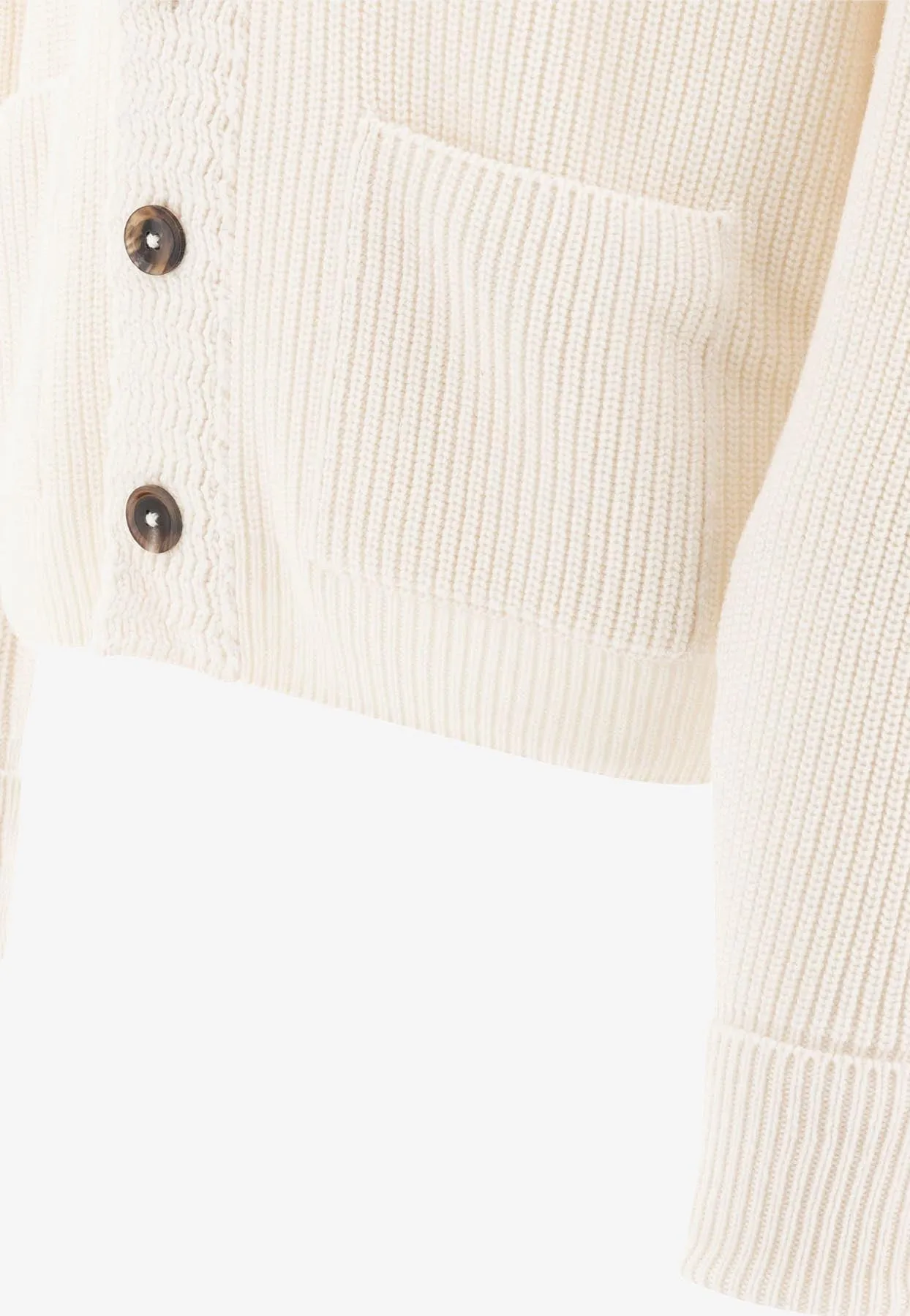 Ribbed Buttoned Cardigan