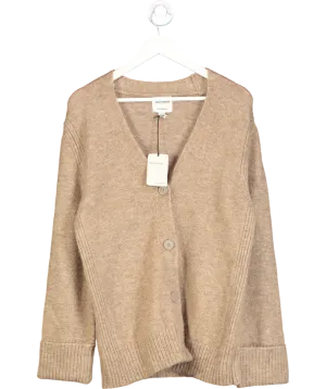 River Island Brown Long Sleeve Buttoned Cardigan UK XS