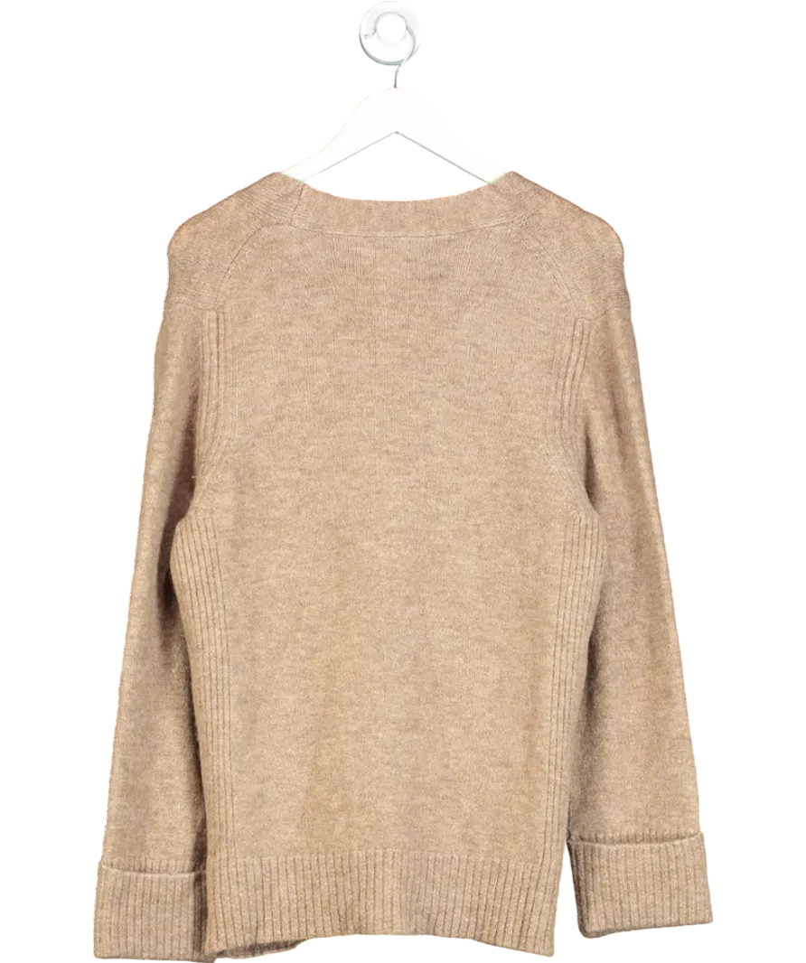 River Island Brown Long Sleeve Buttoned Cardigan UK XS