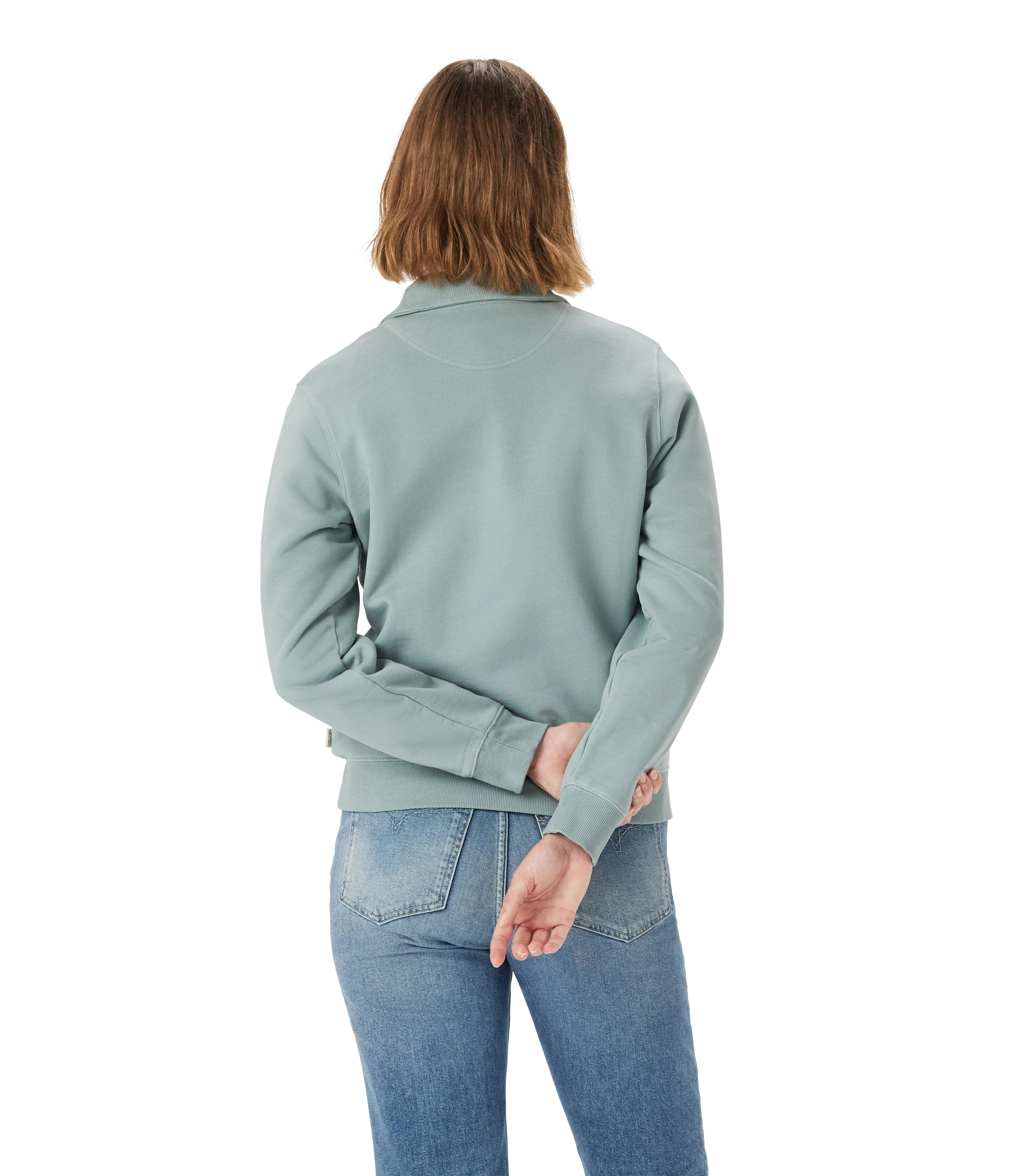 R.M. Williams Womens Trickett 1/4 Zip Sweatshirt - Jade
