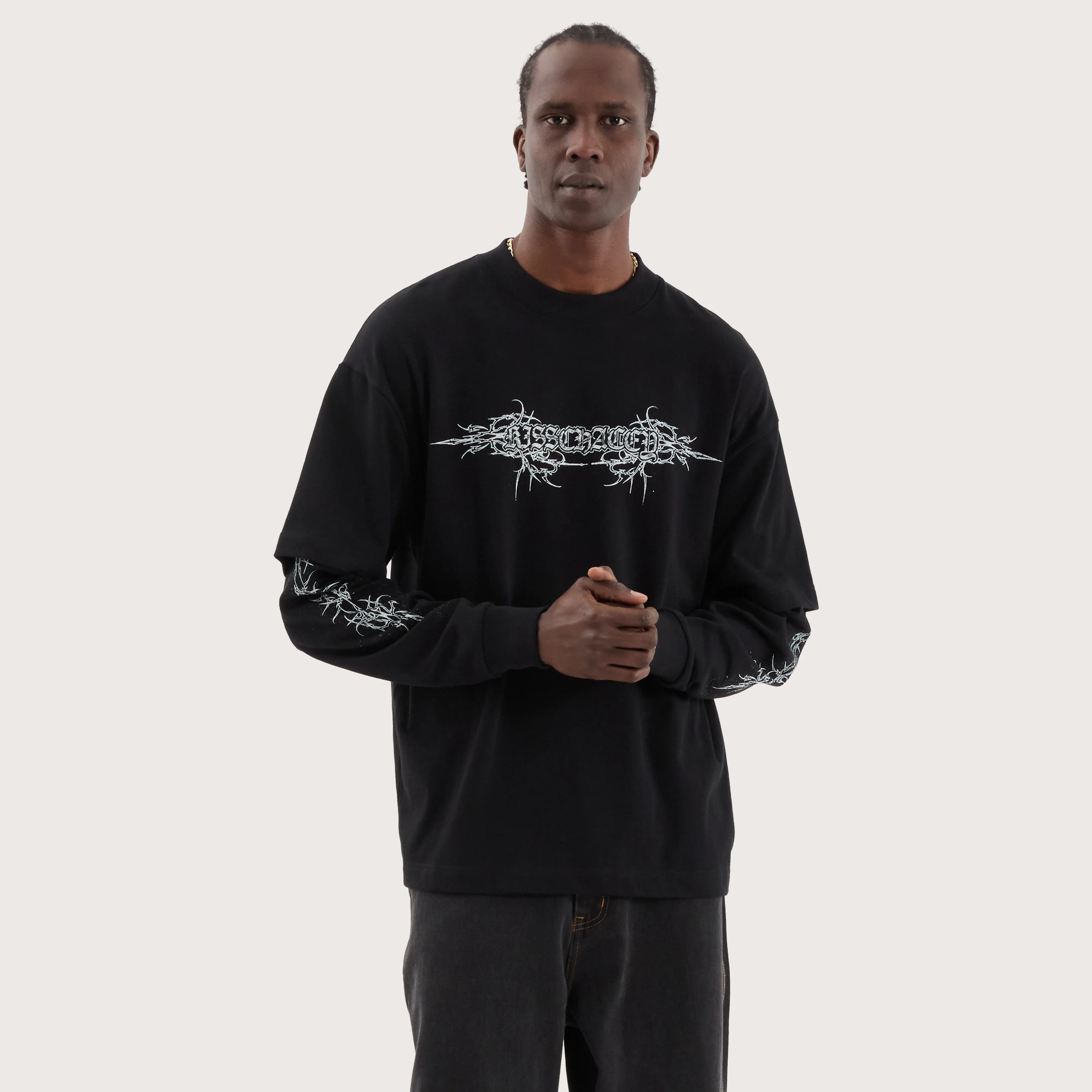 Roots Layered Longsleeve Tee Jet Black
