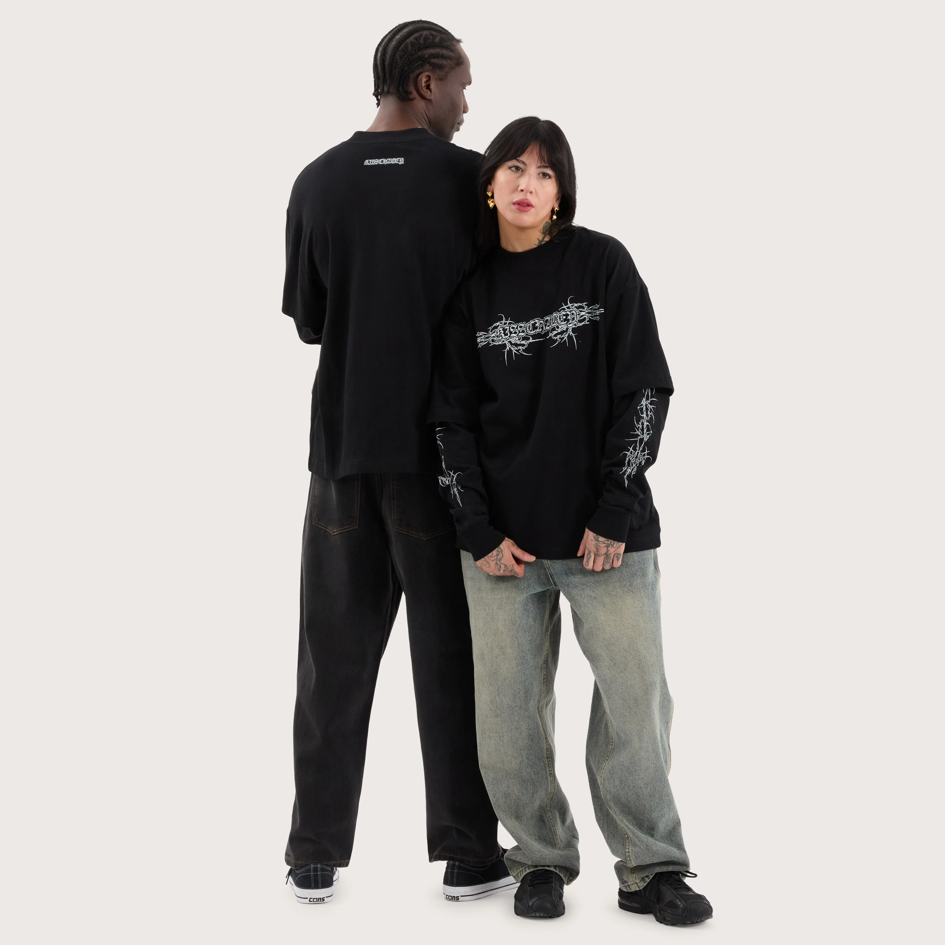 Roots Layered Longsleeve Tee Jet Black