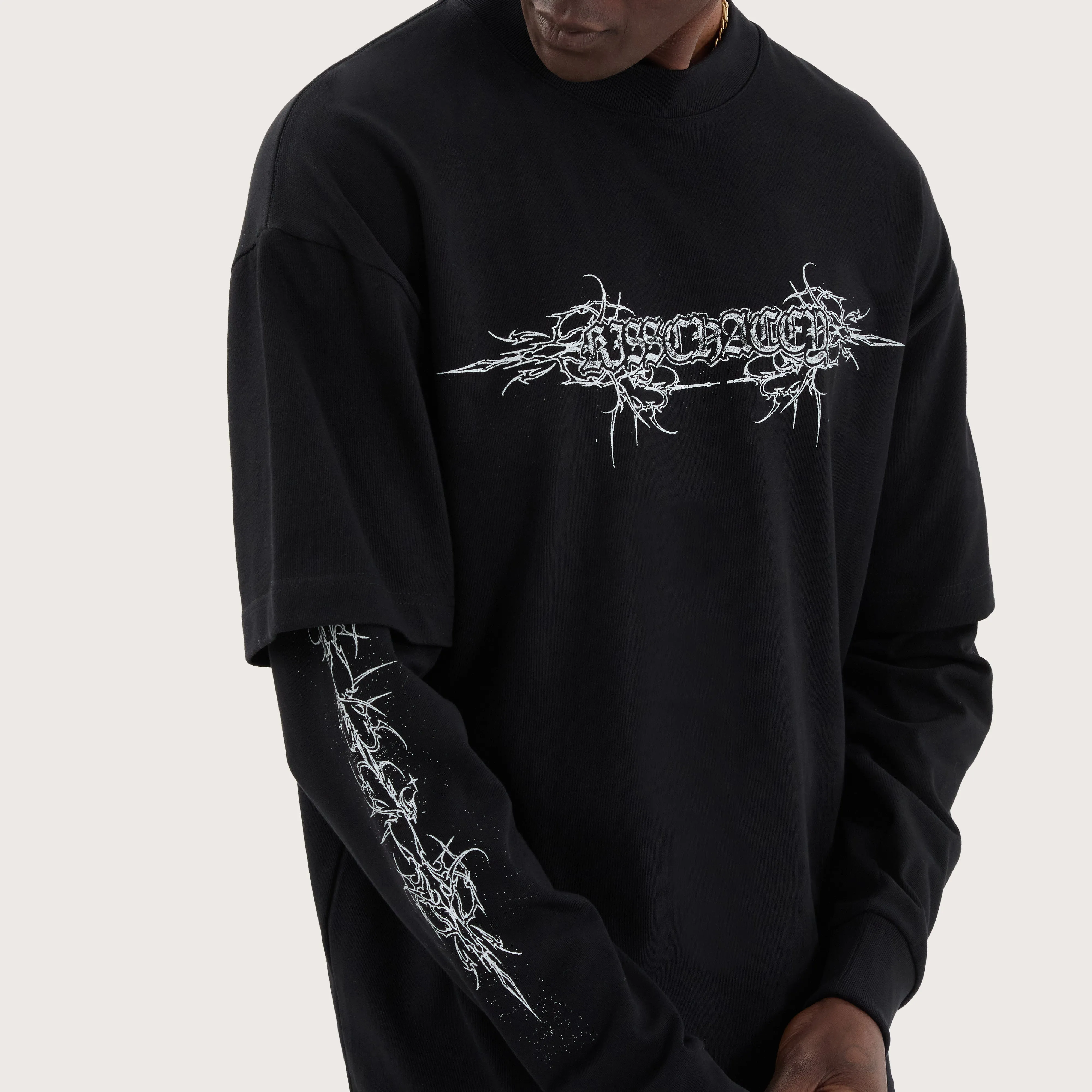 Roots Layered Longsleeve Tee Jet Black