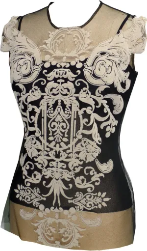 Royal Burnout Shell Top w/ Camisole