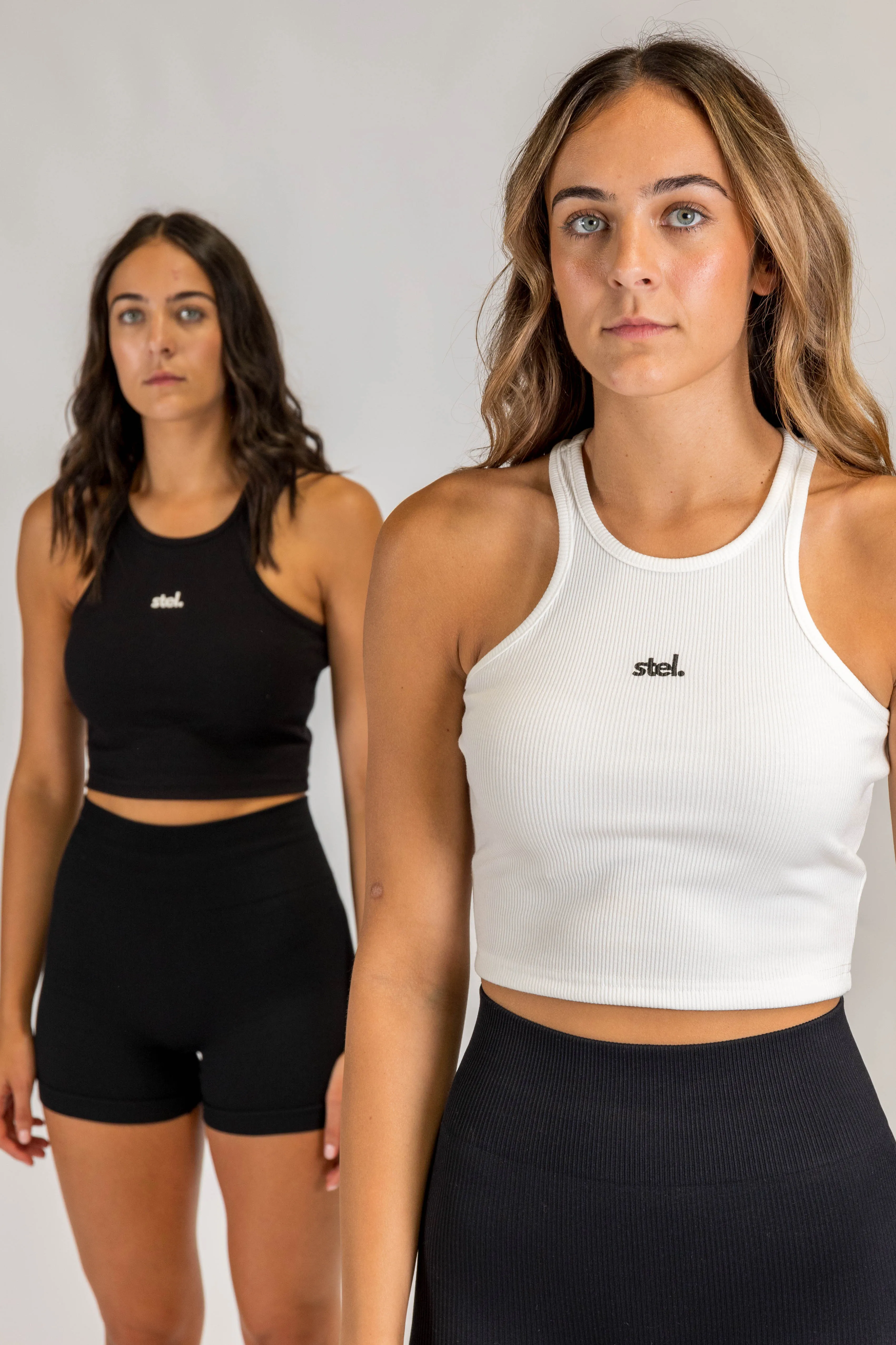 Ruby Ribbed White Tank