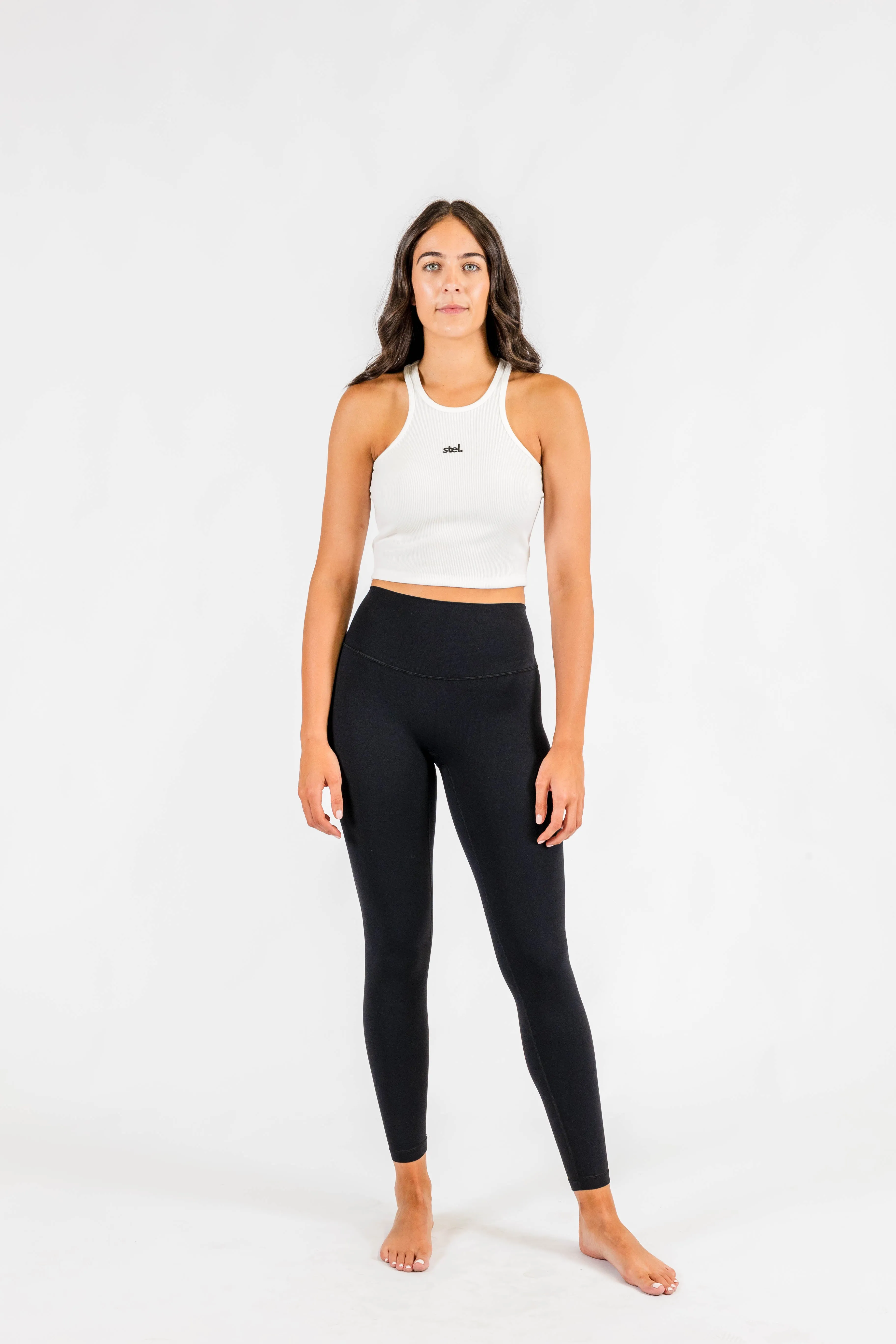 Ruby Ribbed White Tank