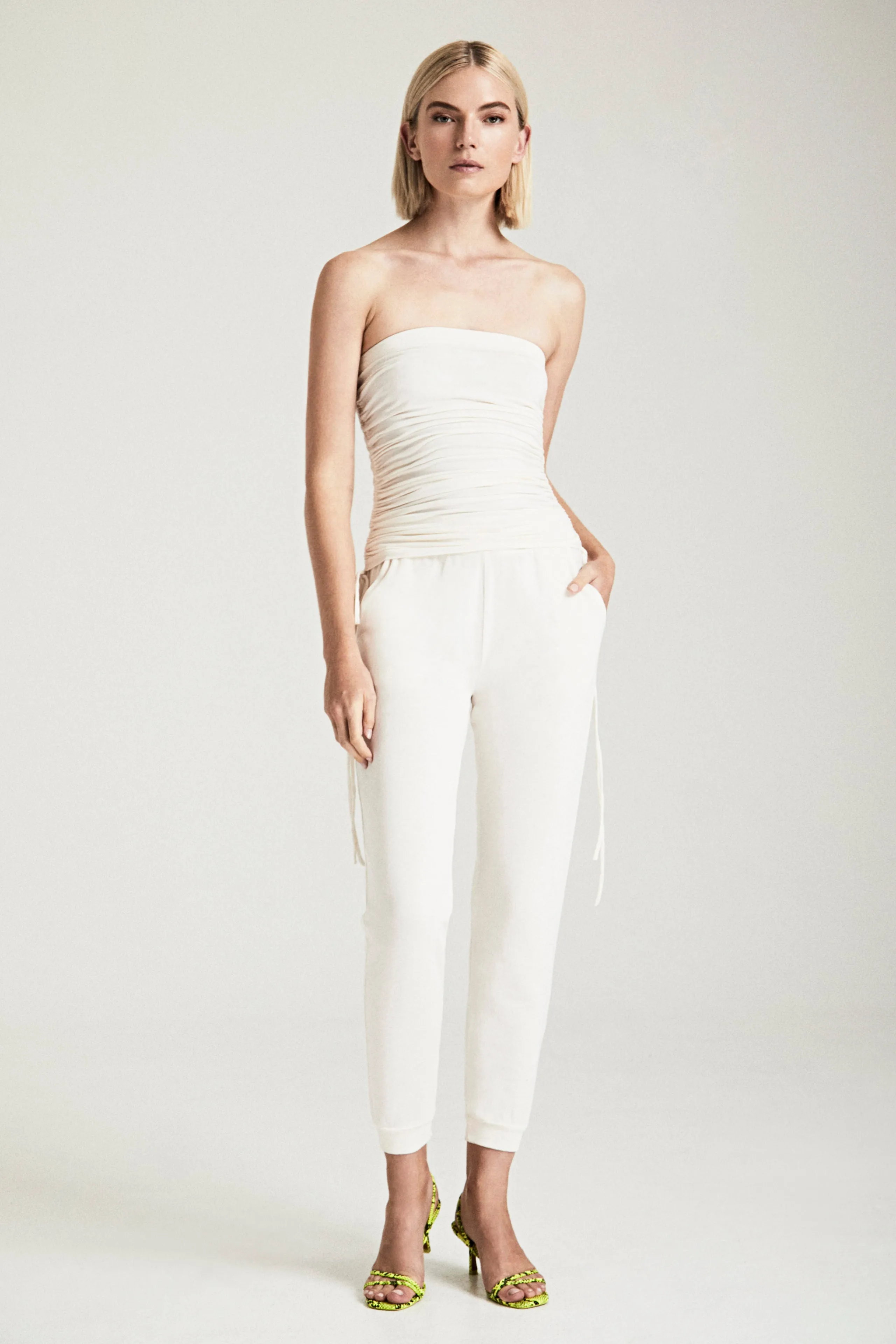 Ruched Strapless Top
