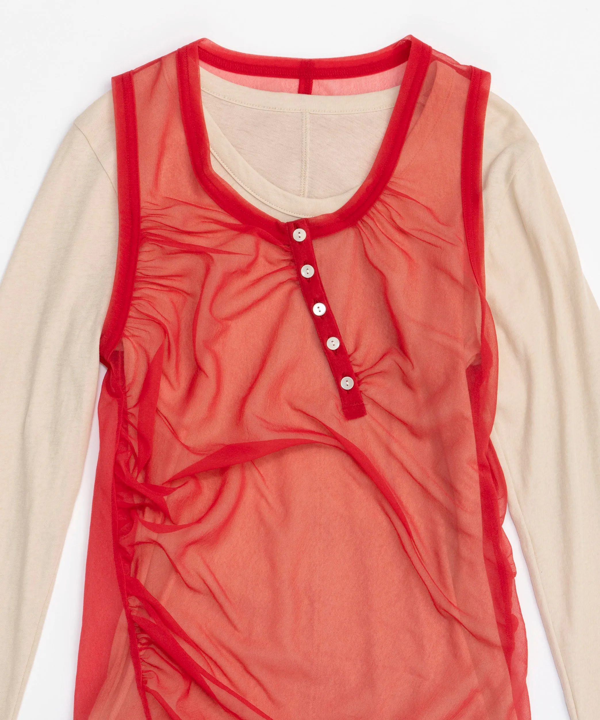 【SALE】Henry Neck Tank Top Layered Tops