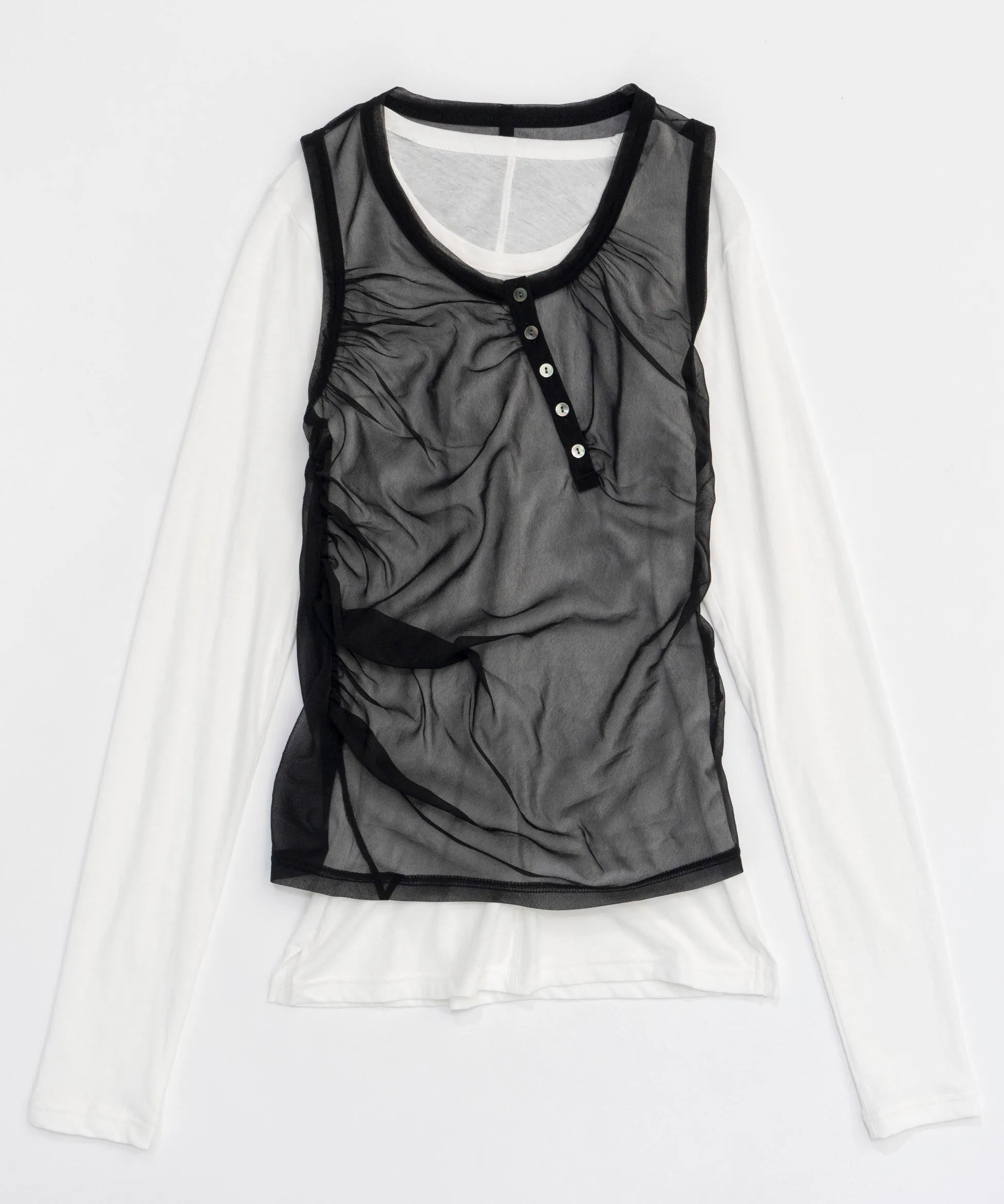 【SALE】Henry Neck Tank Top Layered Tops