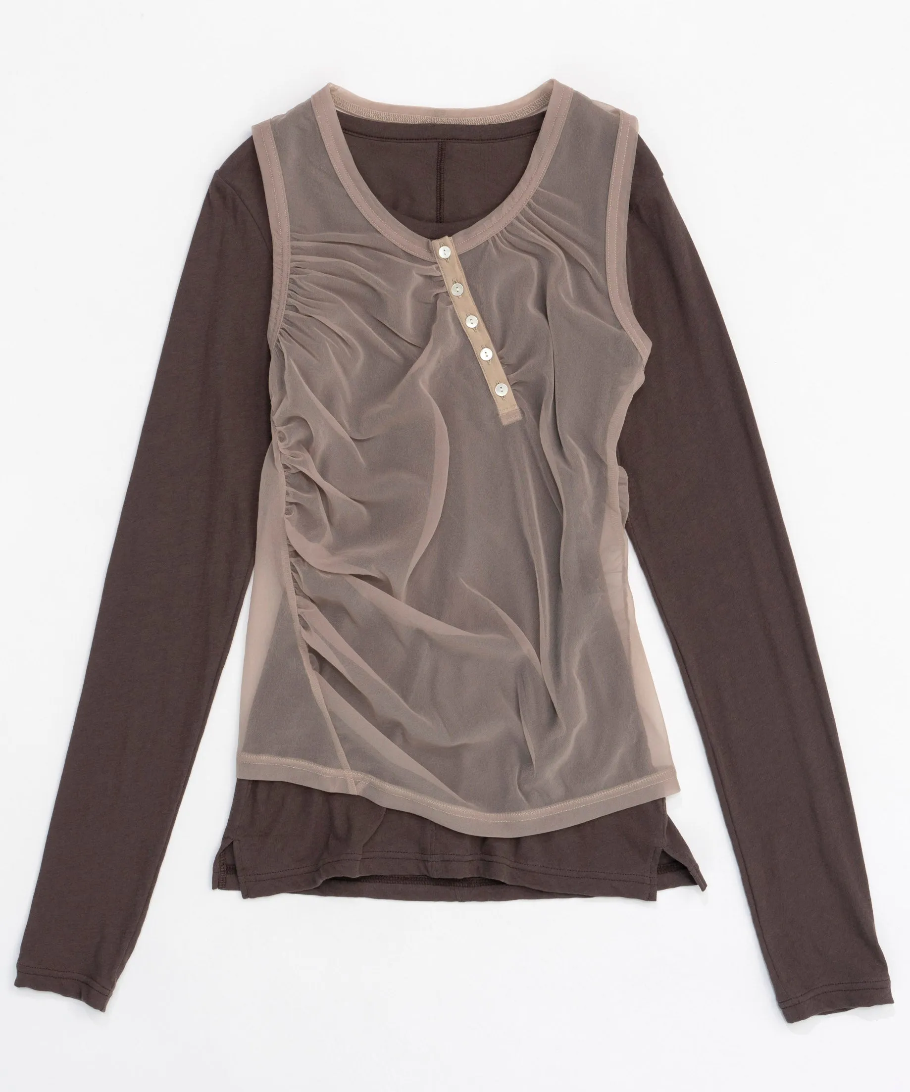【SALE】Henry Neck Tank Top Layered Tops