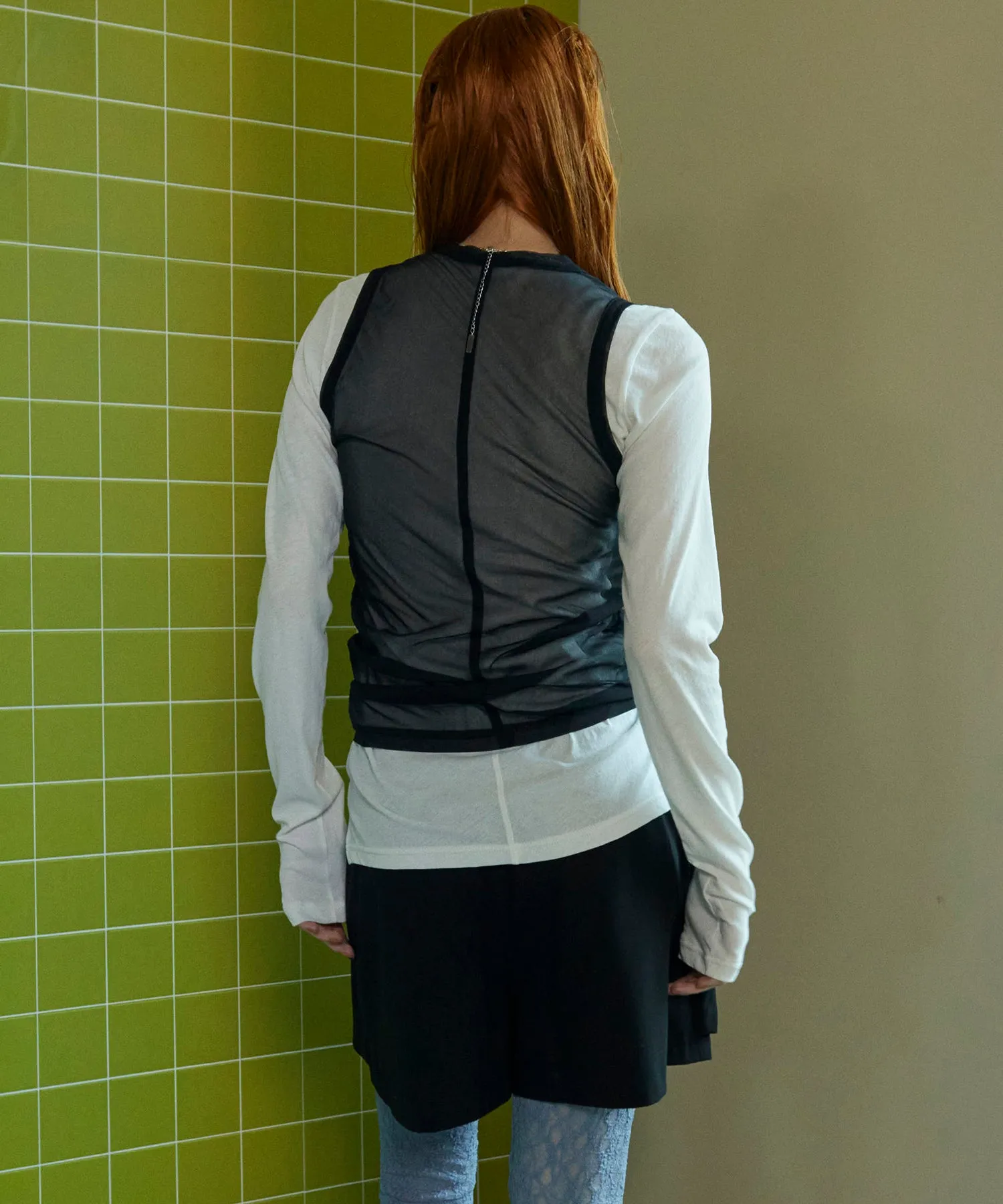 【SALE】Henry Neck Tank Top Layered Tops