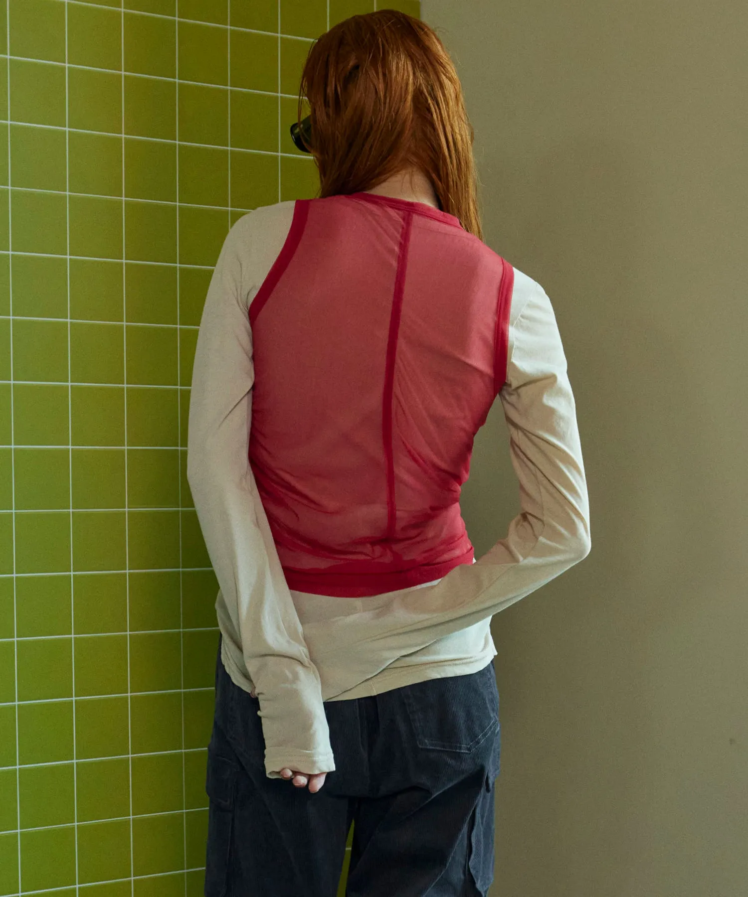 【SALE】Henry Neck Tank Top Layered Tops