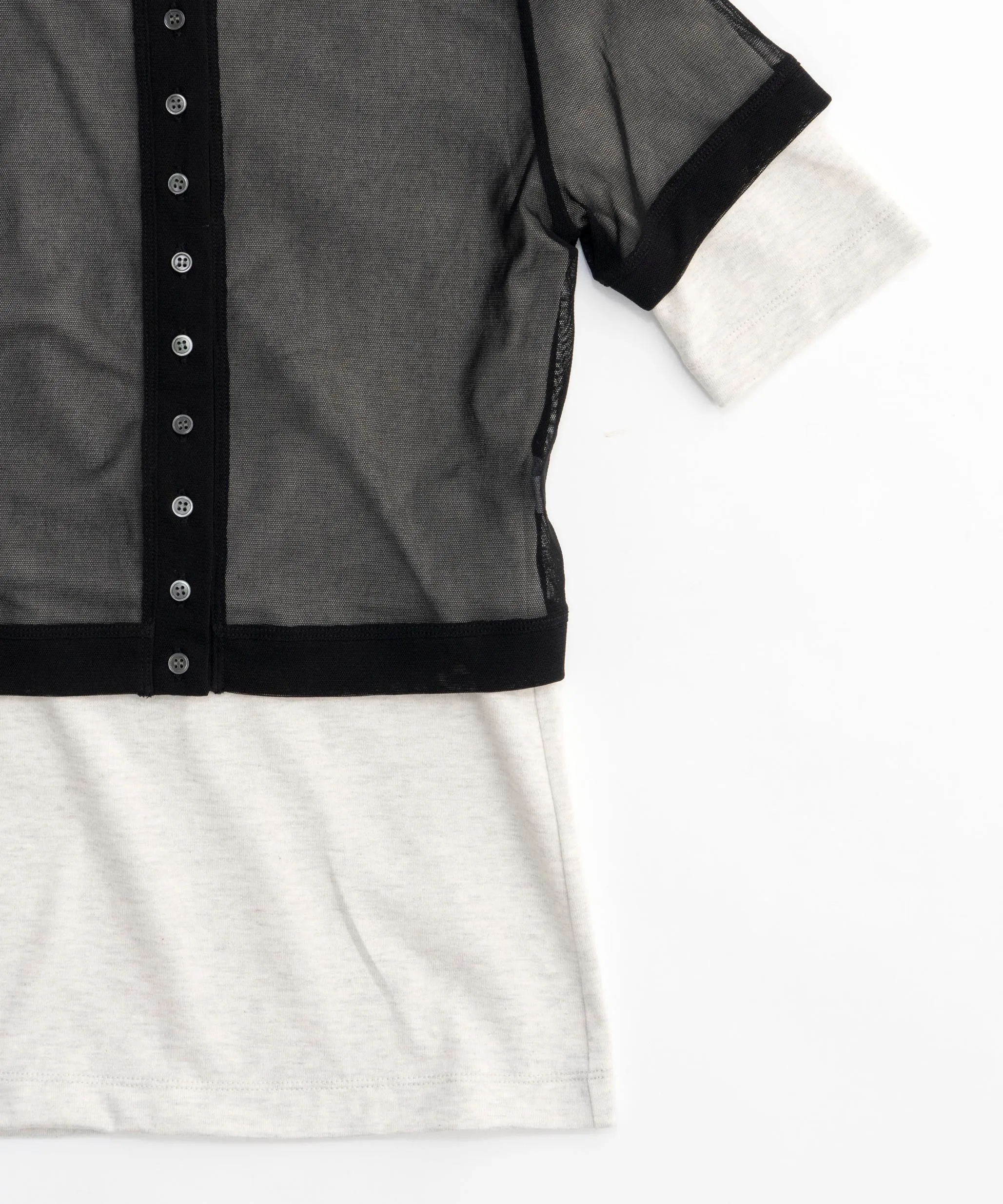 【SALE】Tulle Cardigan Layered T-shirt