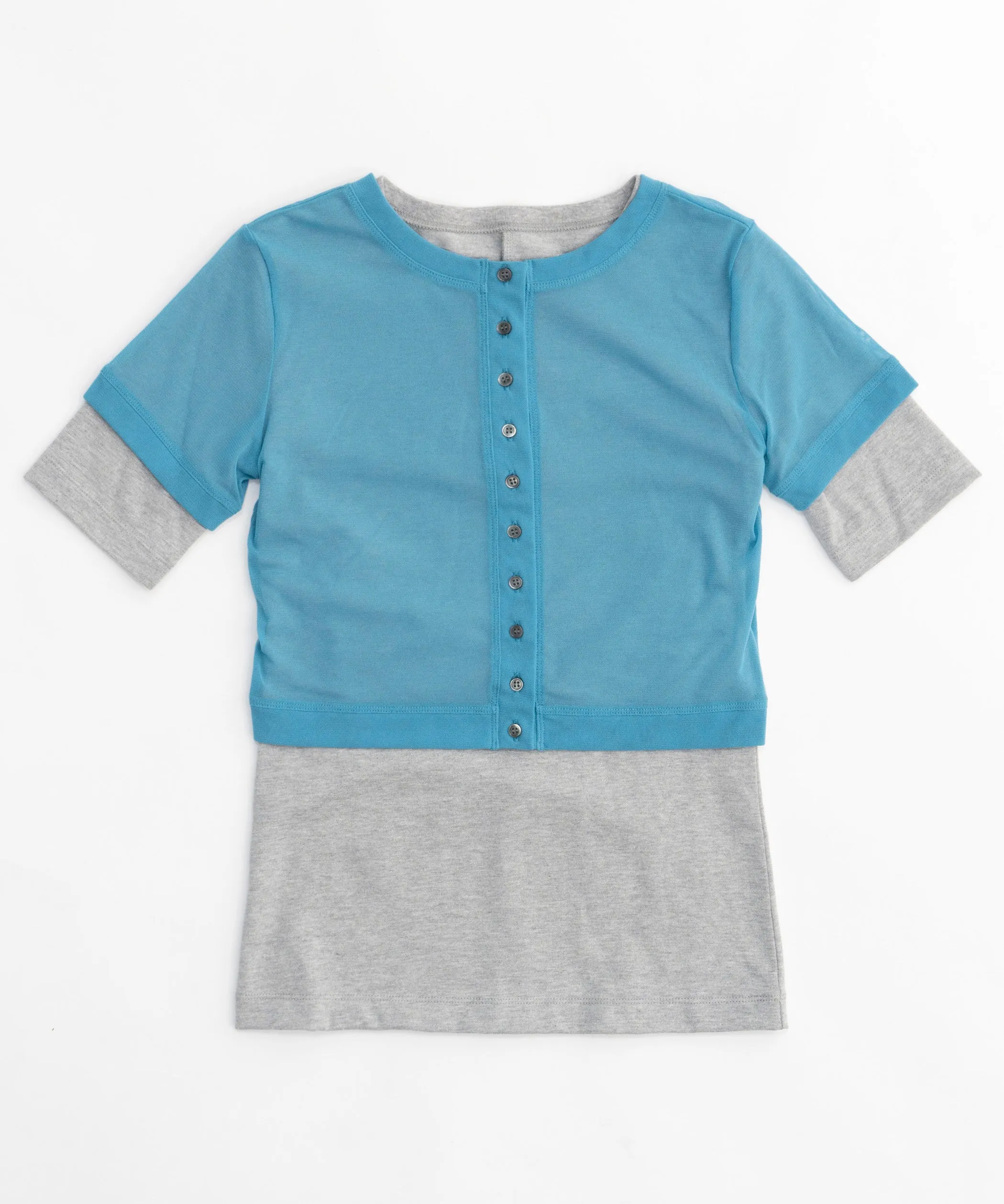 【SALE】Tulle Cardigan Layered T-shirt