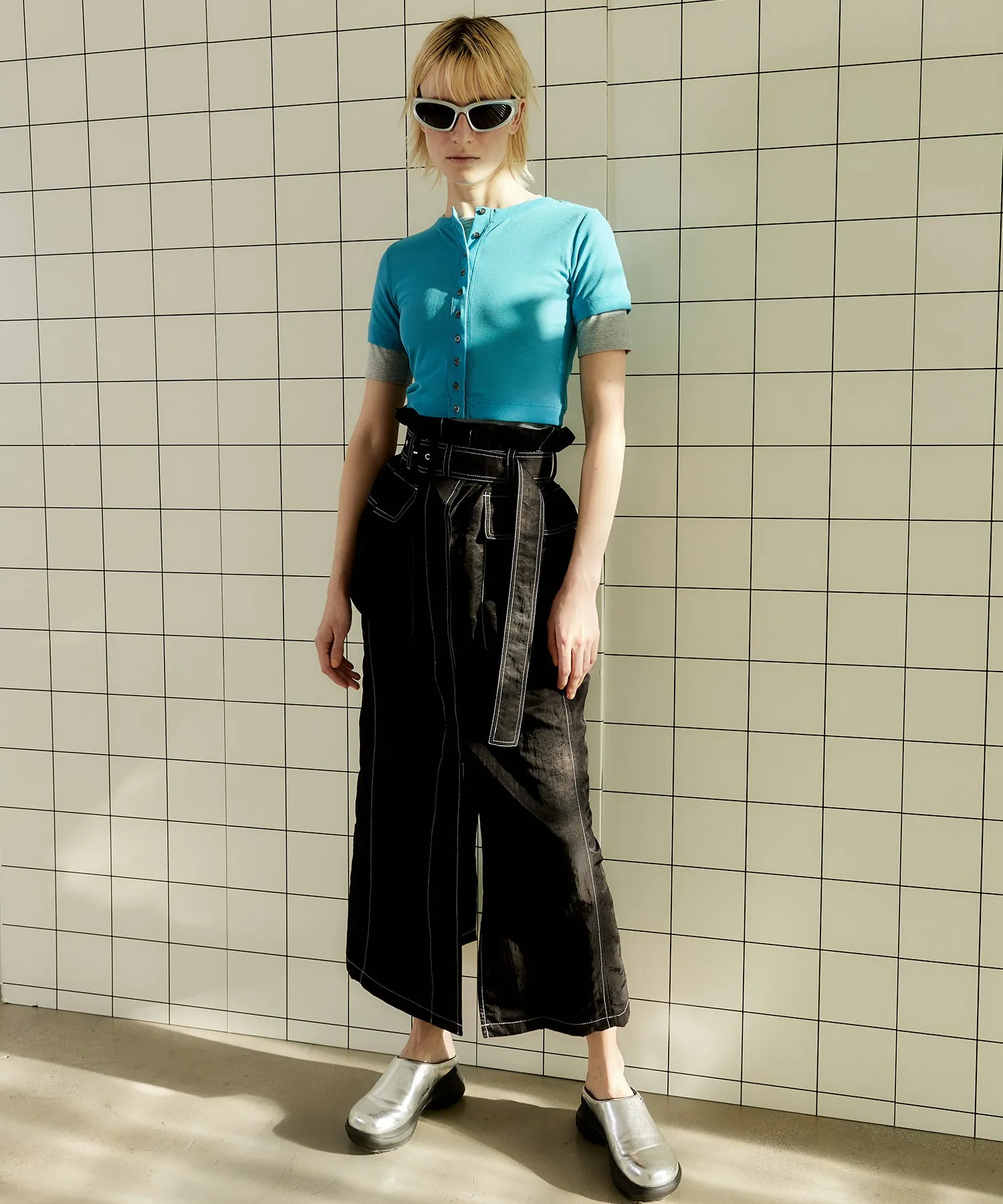 【SALE】Tulle Cardigan Layered T-shirt