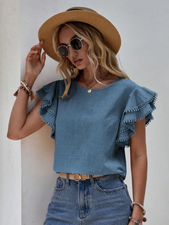 Samantha - Chic Linen Blouse