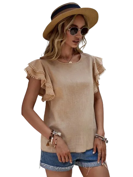 Samantha - Chic Linen Blouse