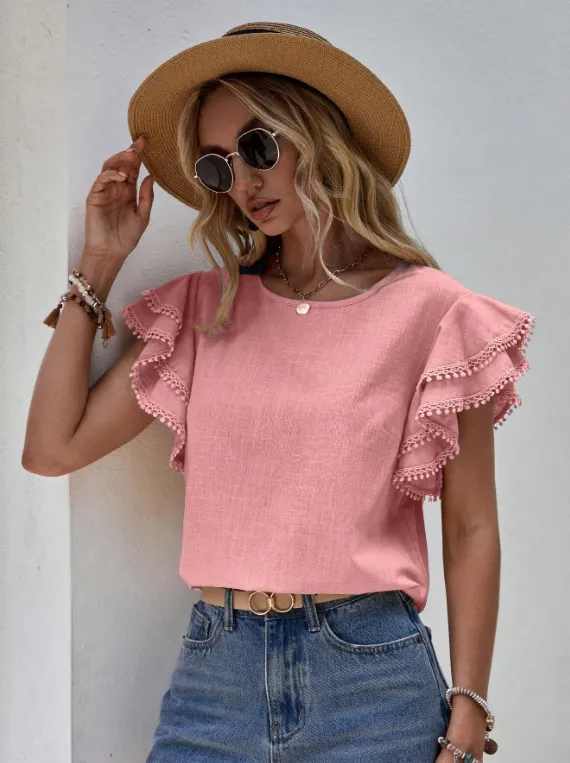 Samantha - Chic Linen Blouse