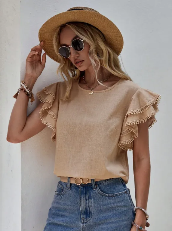 Samantha - Chic Linen Blouse