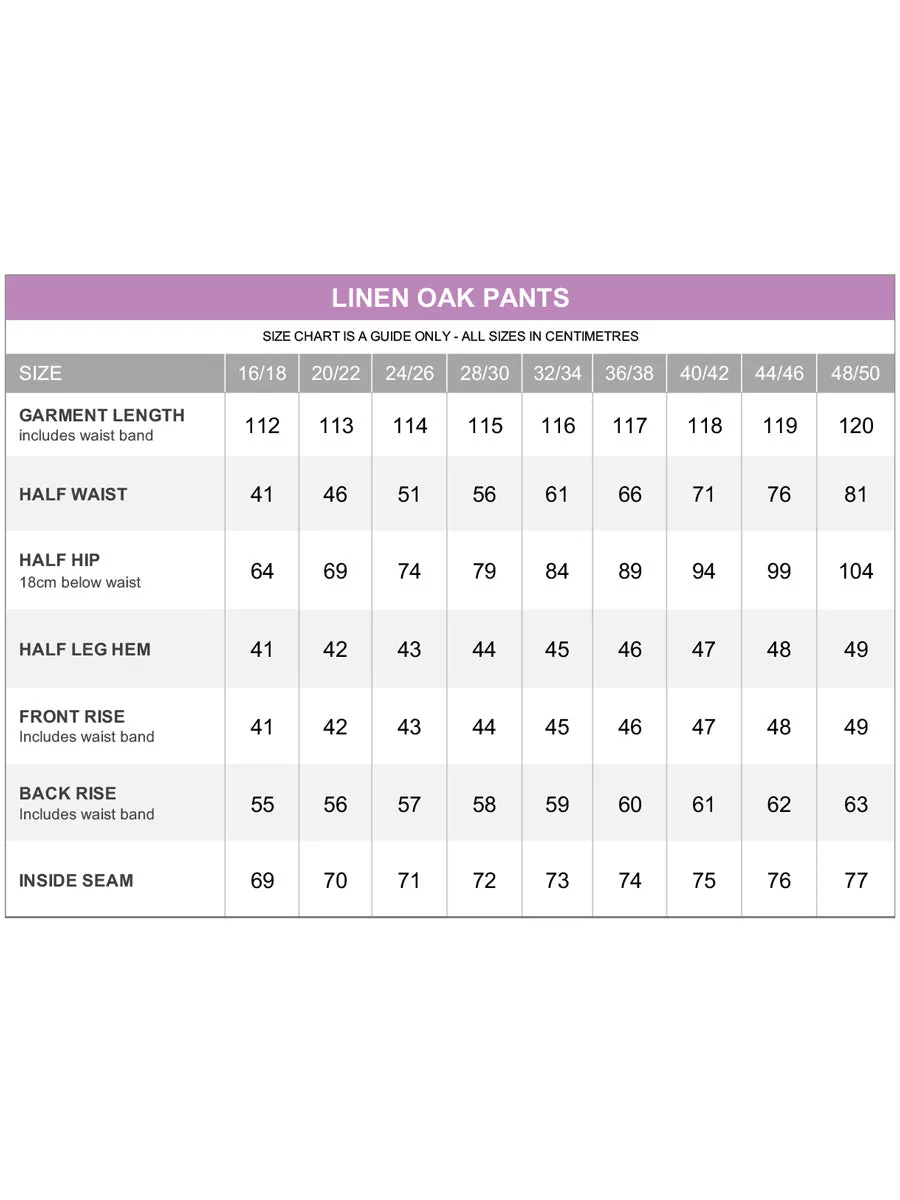 SAMPLE ONLY - Linen Oak Pants - Purple