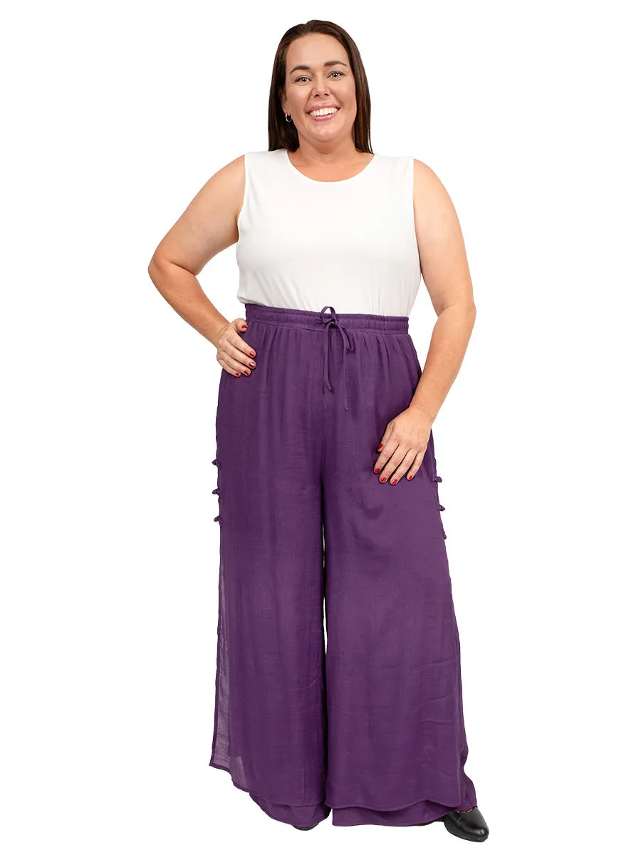 SAMPLE ONLY - Linen Oak Pants - Purple
